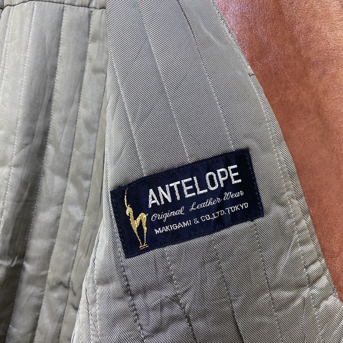 Japanese Brand Vtg Antelope Makigami Tokyo Original Leather Buckle Back Size US M / EU 48-50 / 2 - 23 Thumbnail