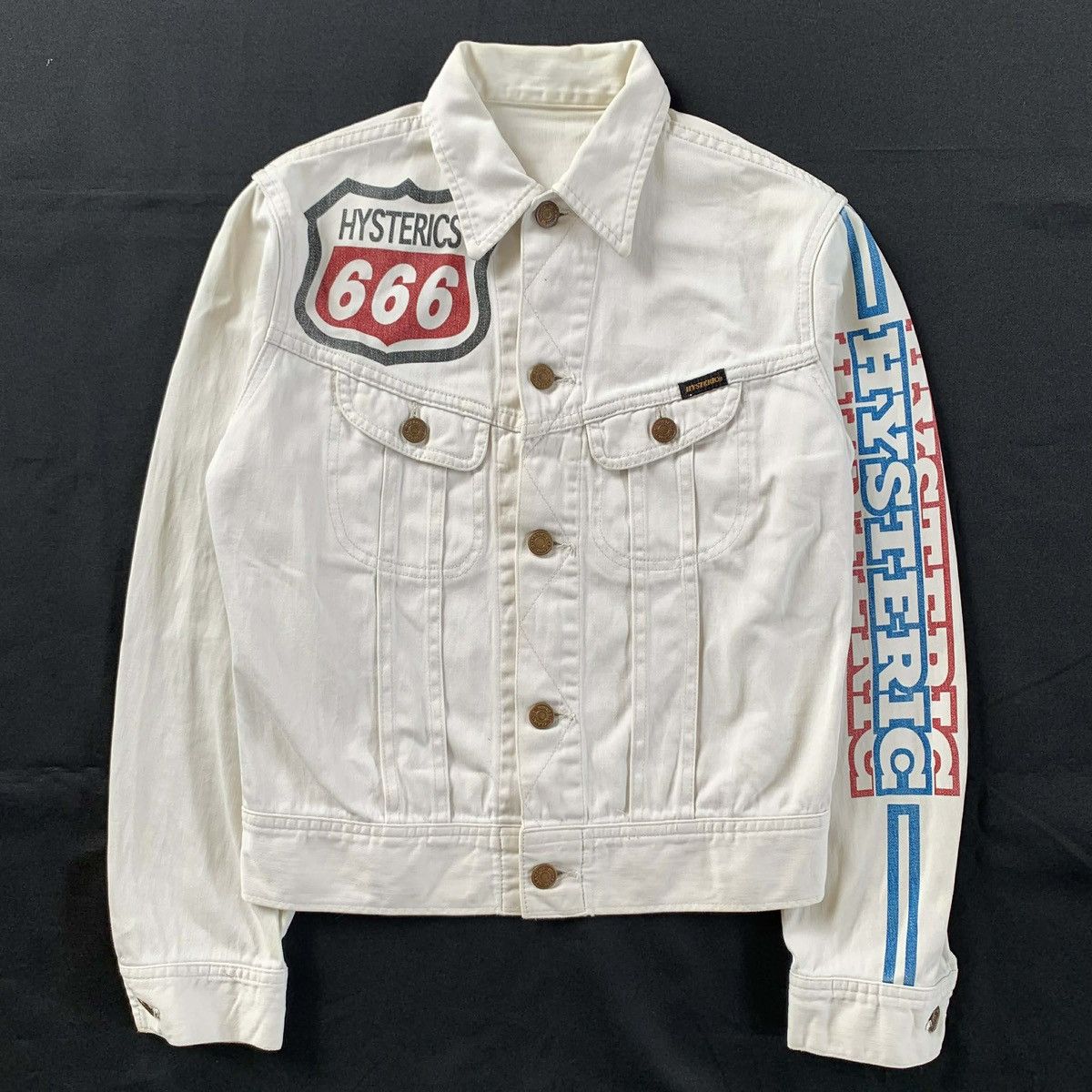 Hysteric Glamour Hysteric Glamour “Hysterics 666” White Denim Jacket Graphic Size US S / EU 44-46 / 1 - 2 Thumbnail