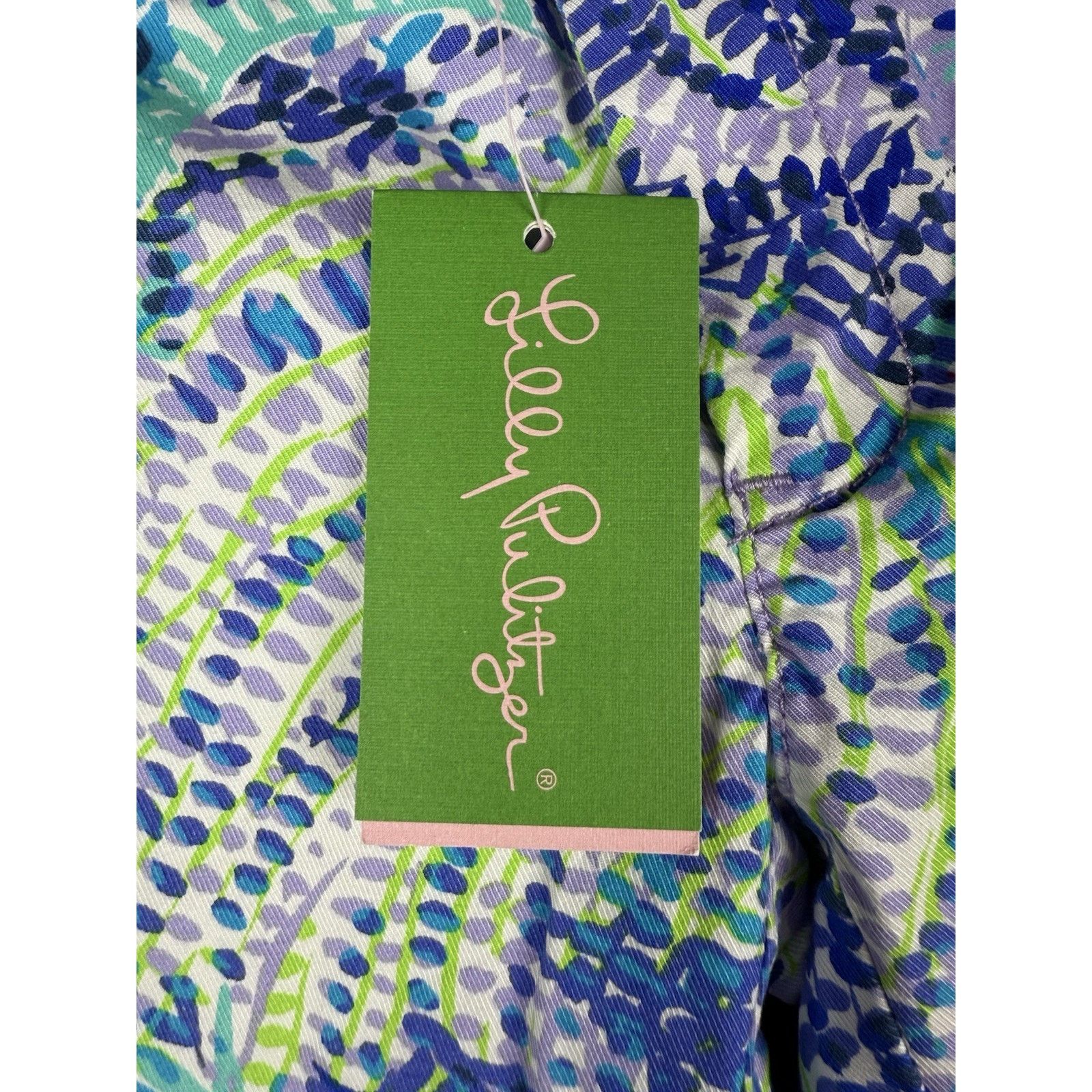 Lilly Pulitzer NWT Lilly Pulitzer Shanna Stretch Crop Pants Fantasea 00 Size 24" / US 00 / IT 34 - 3 Thumbnail