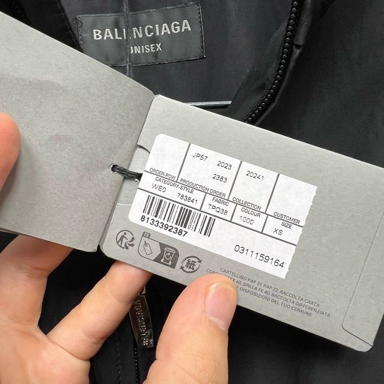 Balenciaga Logo printed high-necked zipper long sleeve jac