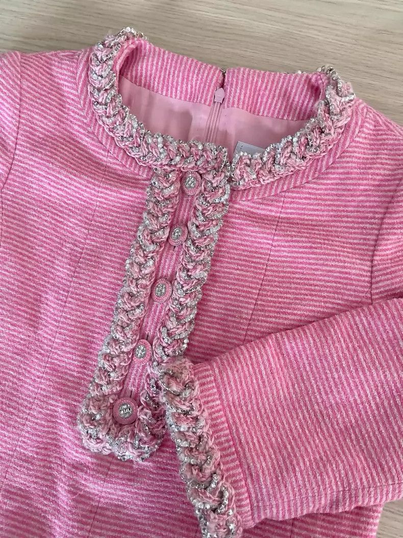 Chanel Chanel 23c pink embroidered rolled-edged dress Size XS / US 0-2 / IT 36-38 - 4 Thumbnail