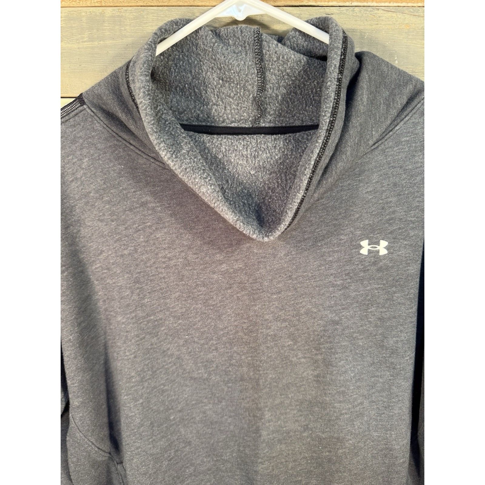 Under Armour UNDER ARMOUR Women's Gray Fleece Loose Turtleneck Pullover H Size L / US 10 / IT 46 - 8 Thumbnail