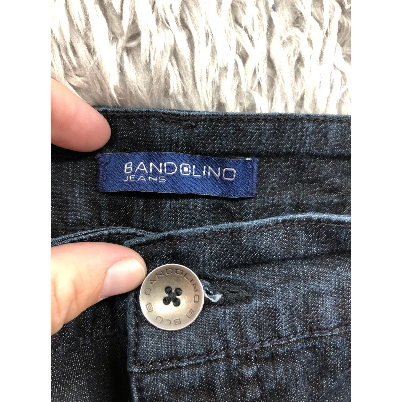Vintage Bandolino Bermuda Shorts Womens Size 6 Mid Rise Dark Wash Blue Denim Jean Size 28" / US 6 / IT 42 - 6 Thumbnail