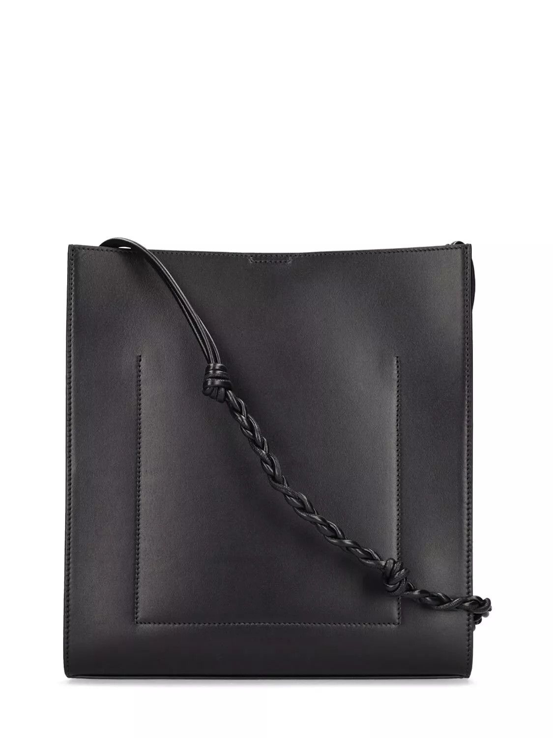Jil Sander JIL SANDER Tangle Medium Black Leather Shoulder Bag New Size ONE SIZE - 3 Thumbnail