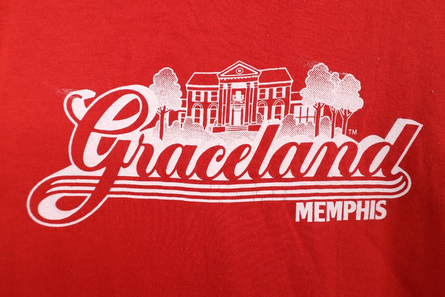 Vintage Vintage 80s Elvis Presley Graceland Tennessee T-Shirt Size L / US 10 / IT 46 - 5 Thumbnail