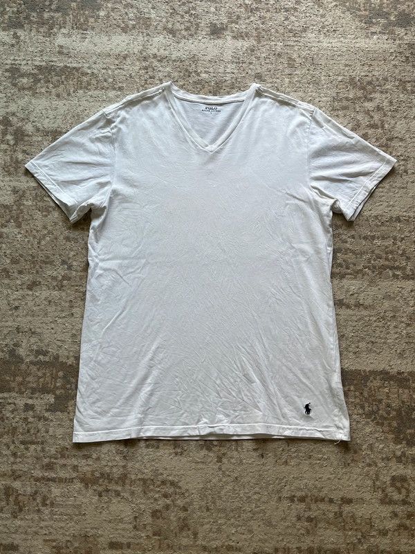 Polo Ralph Lauren Ralph Lauren Polo Small Pony V-Neck T-Shirt White Size US L / EU 52-54 / 3 - 1 Thumbnail