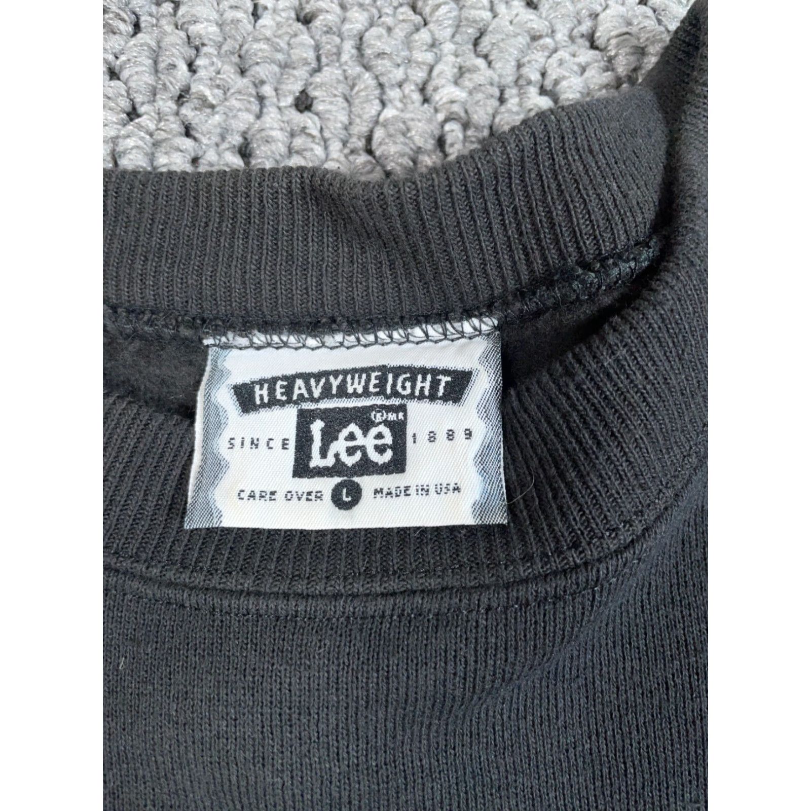 Lee VINTAGE Fraternal Order of Eagles Sweatshirt Lee Adult Large Black Graphic Print 90s Retro Mens Sweatshirt Size US L / EU 52-54 / 3 - 3 Thumbnail