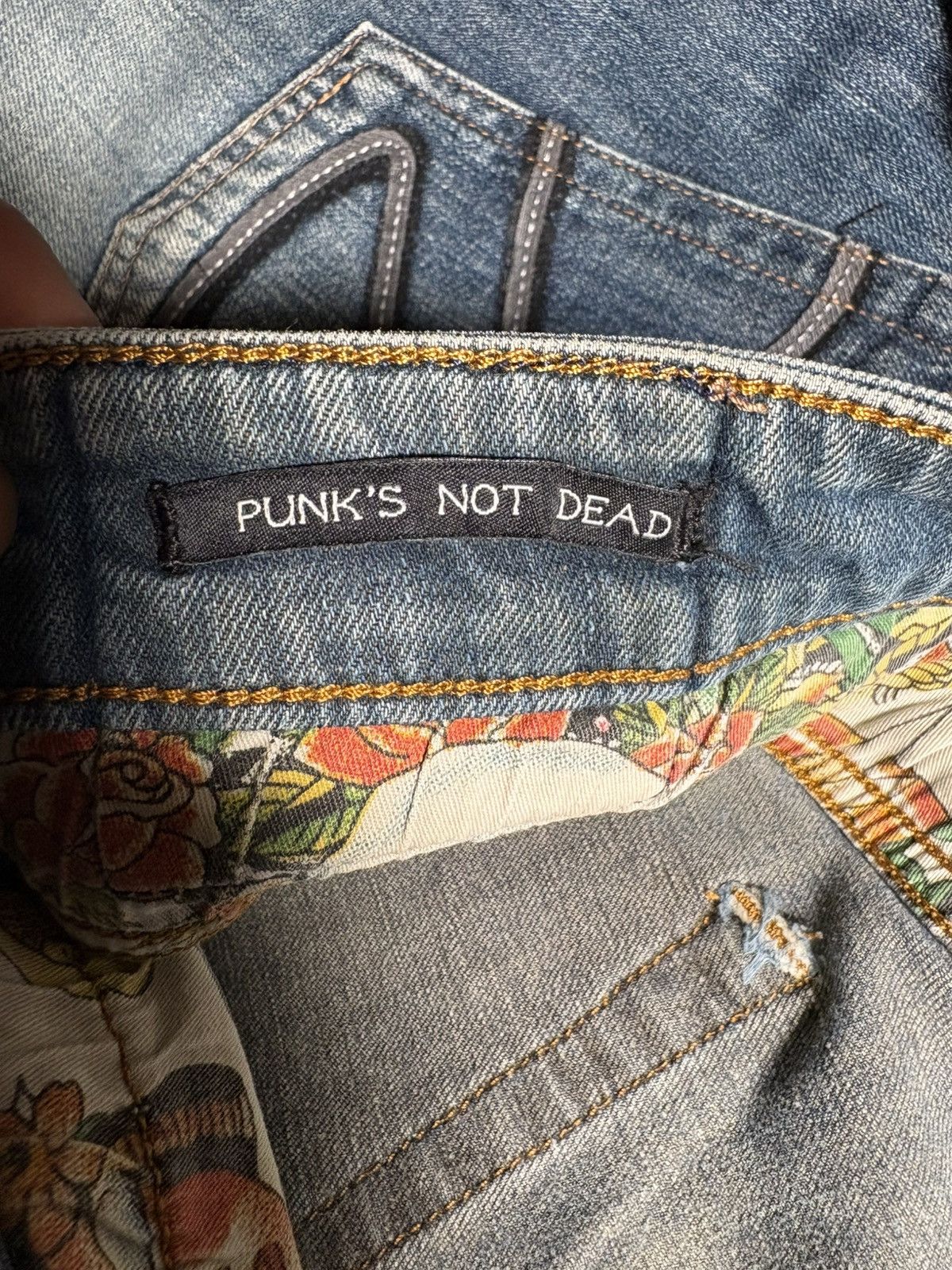 Ed Hardy VTG Ed Hardy "Dagger" Slim Taper Jean Embossed Skull Size 34 Size US 34 / EU 50 - 9 Thumbnail