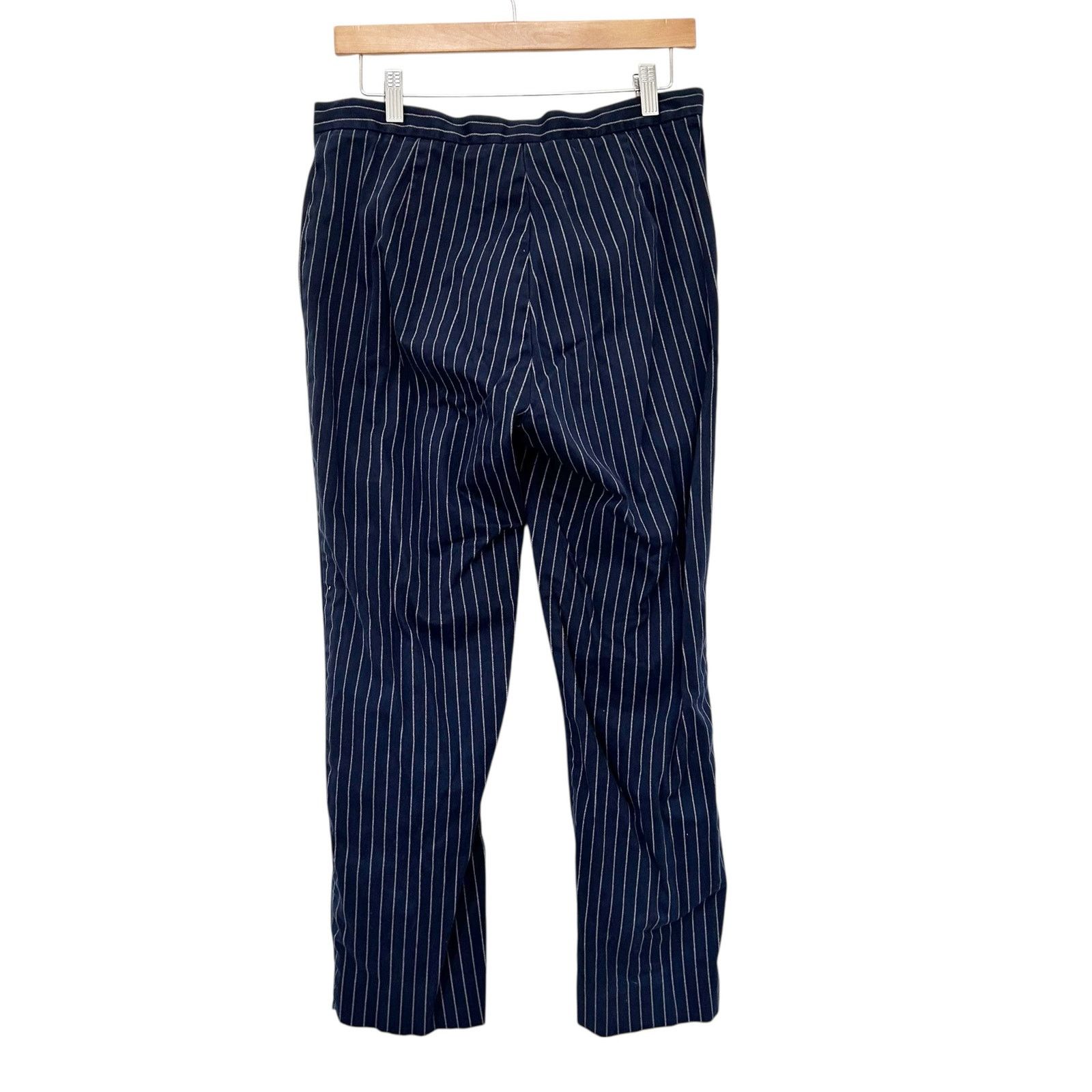 Ralph Lauren Lauren Ralph Lauren Navy Blue Striped Dress Pants Sz 12 Size 34" / US 12 / IT 48 - 4 Thumbnail