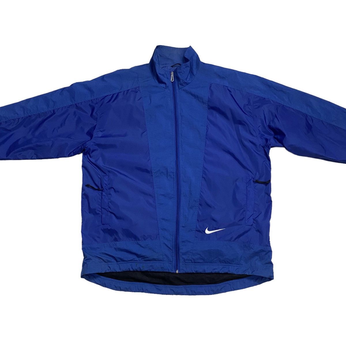 Nike × Vintage 【Rare】90's NIKE Silver Tag Embroidered Logo Nylon Jacket Size US XL / EU 56 / 4 - 5 Thumbnail