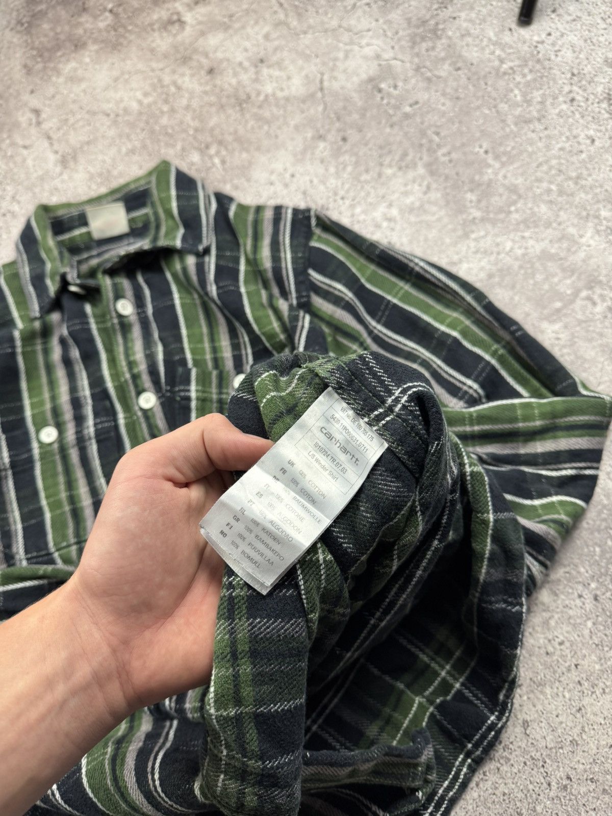 Carhartt Vintage Carhartt Flannel Striped Button Ups Shirt Y2K Size US S / EU 44-46 / 1 - 6 Thumbnail