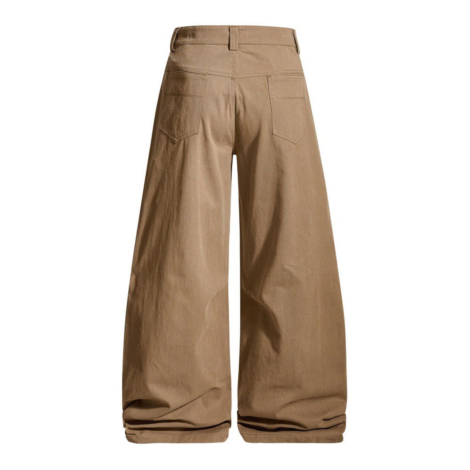 Japanese Brand Brown Wide Leg Pants with Side Tassel Detail Size US 30 / EU 46 - 6 Thumbnail