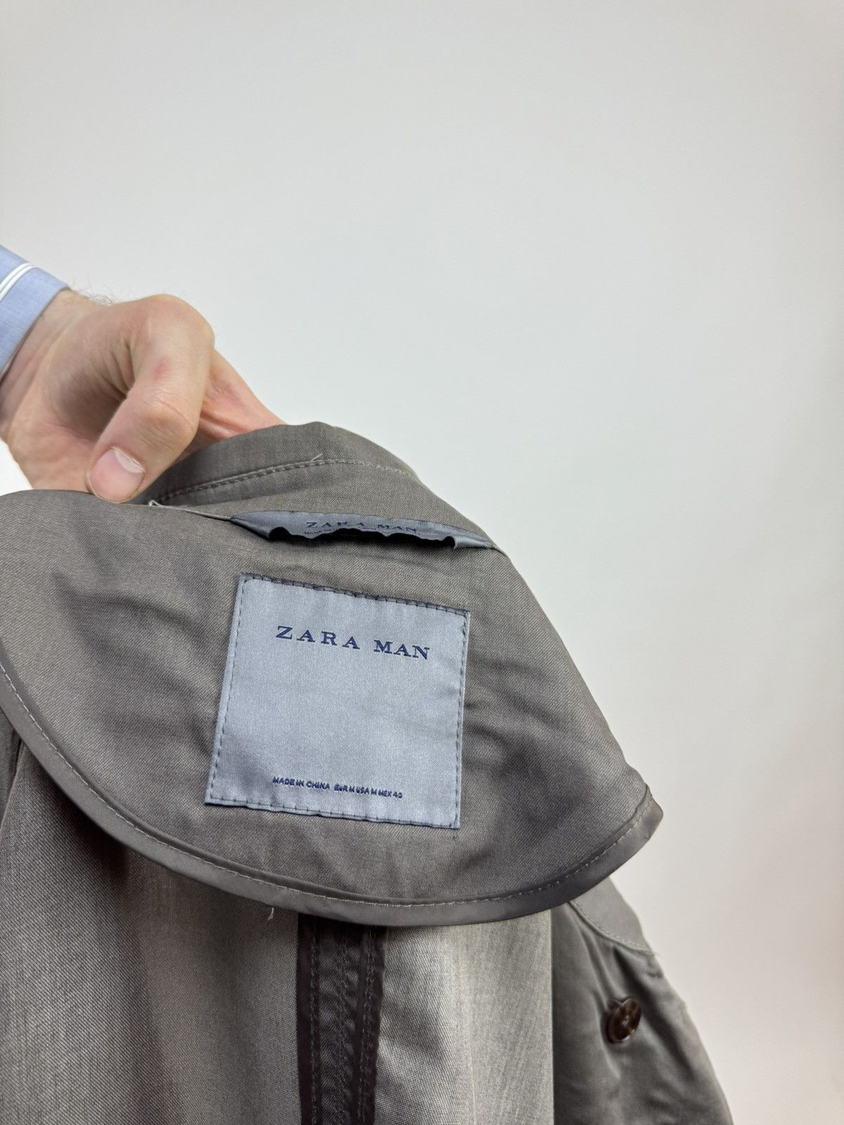 Zara ZARA LYOCELL Trench Unlined Belted Coat Mens Preppy Style Size US M / EU 48-50 / 2 - 6 Thumbnail