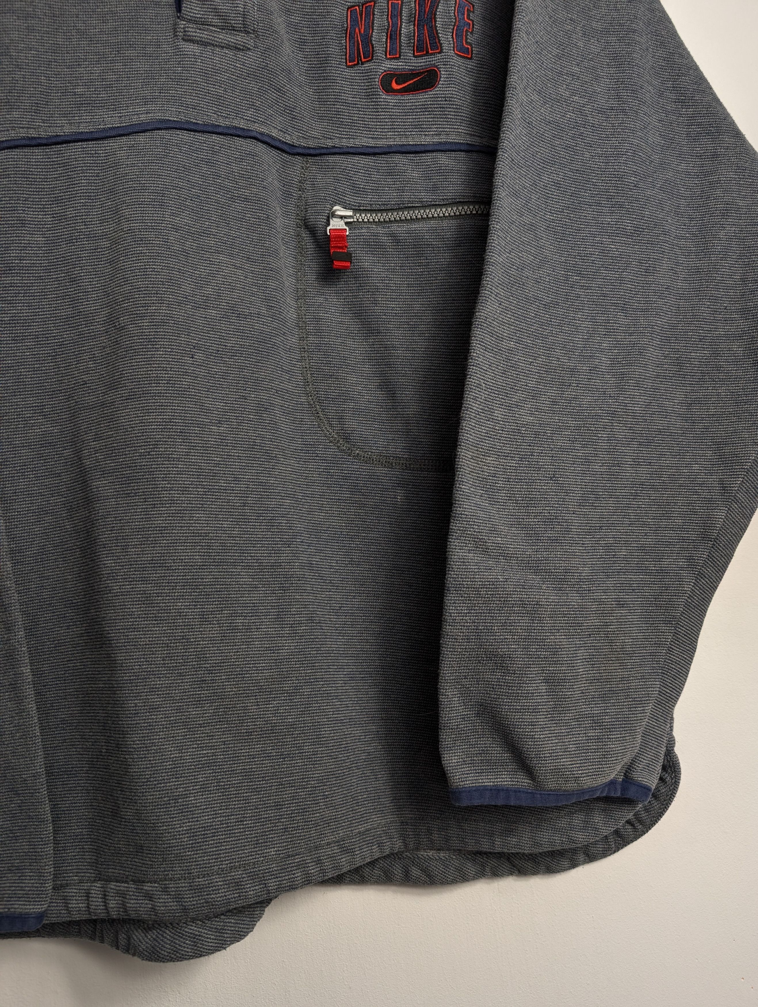 Nike × Vintage Vintage 90s Nike 1/4 Button Down Sweatshirt Size US XL / EU 56 / 4 - 5 Thumbnail