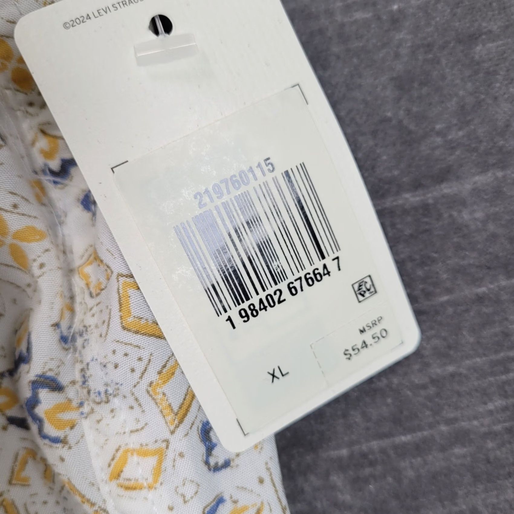 Levi's Levi's Shirt Mens XL Relaxed Fit White Blue Yellow Geometric New Classic Camper Size US XL / EU 56 / 4 - 5 Thumbnail