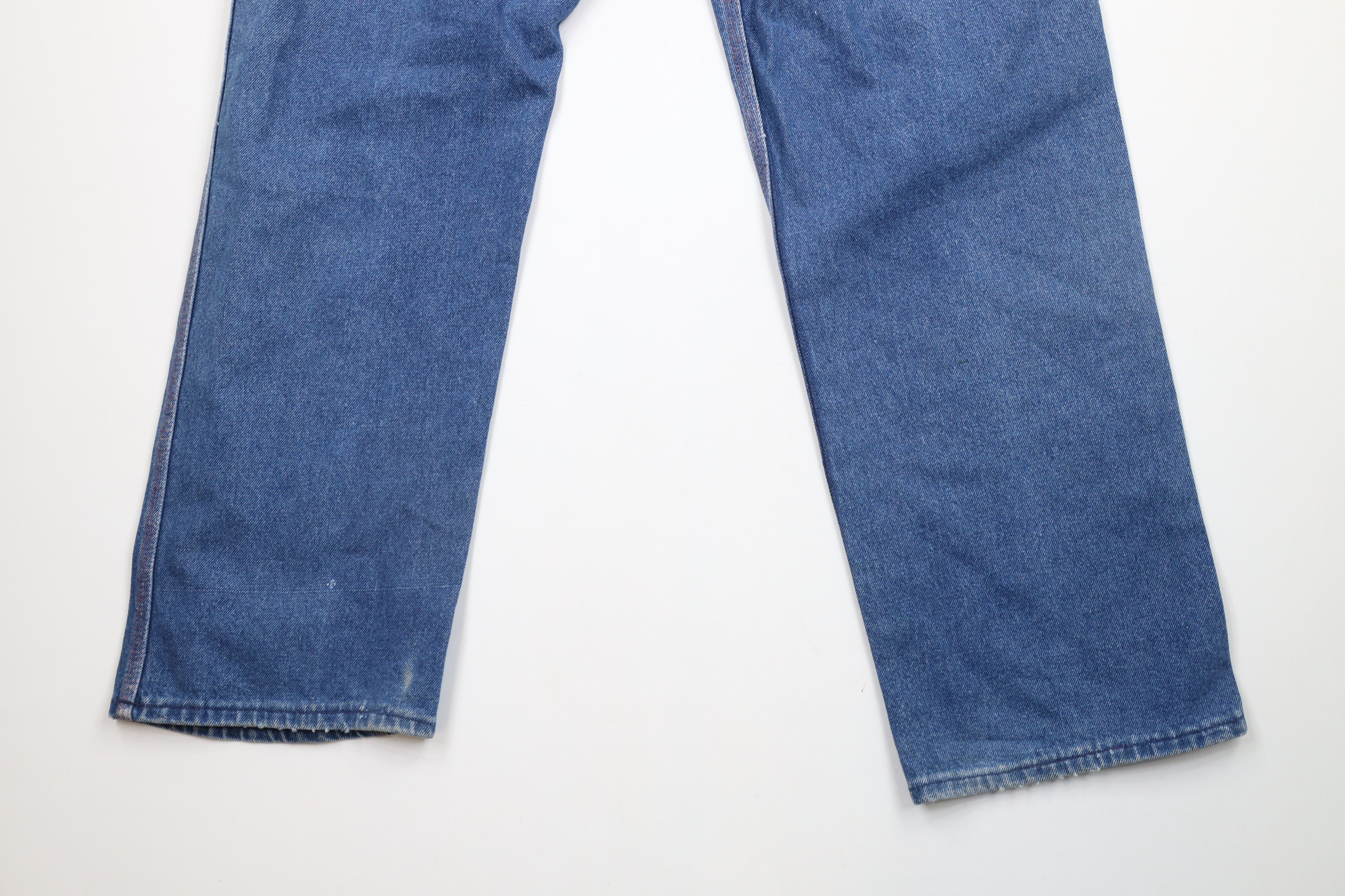 Vintage 70s Big Mac Wide Leg Dungaree Denim Jeans Blue USA