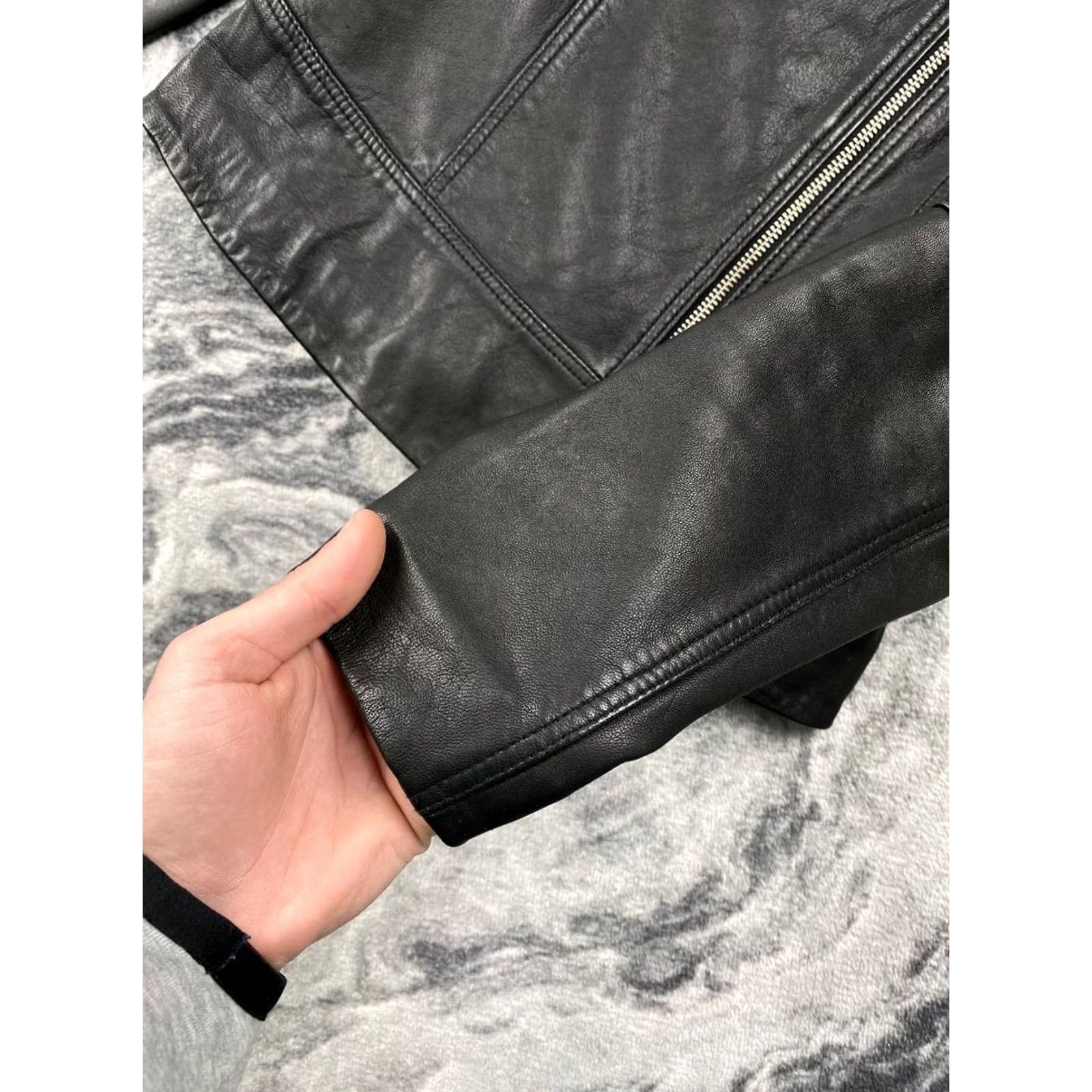 Allsaints VINTAGE AllSaints Leather Biker Jacket Women S Black Jacket Women S Black Leather Biker Time-End 90s Size S / US 4 / IT 40 - 7 Thumbnail