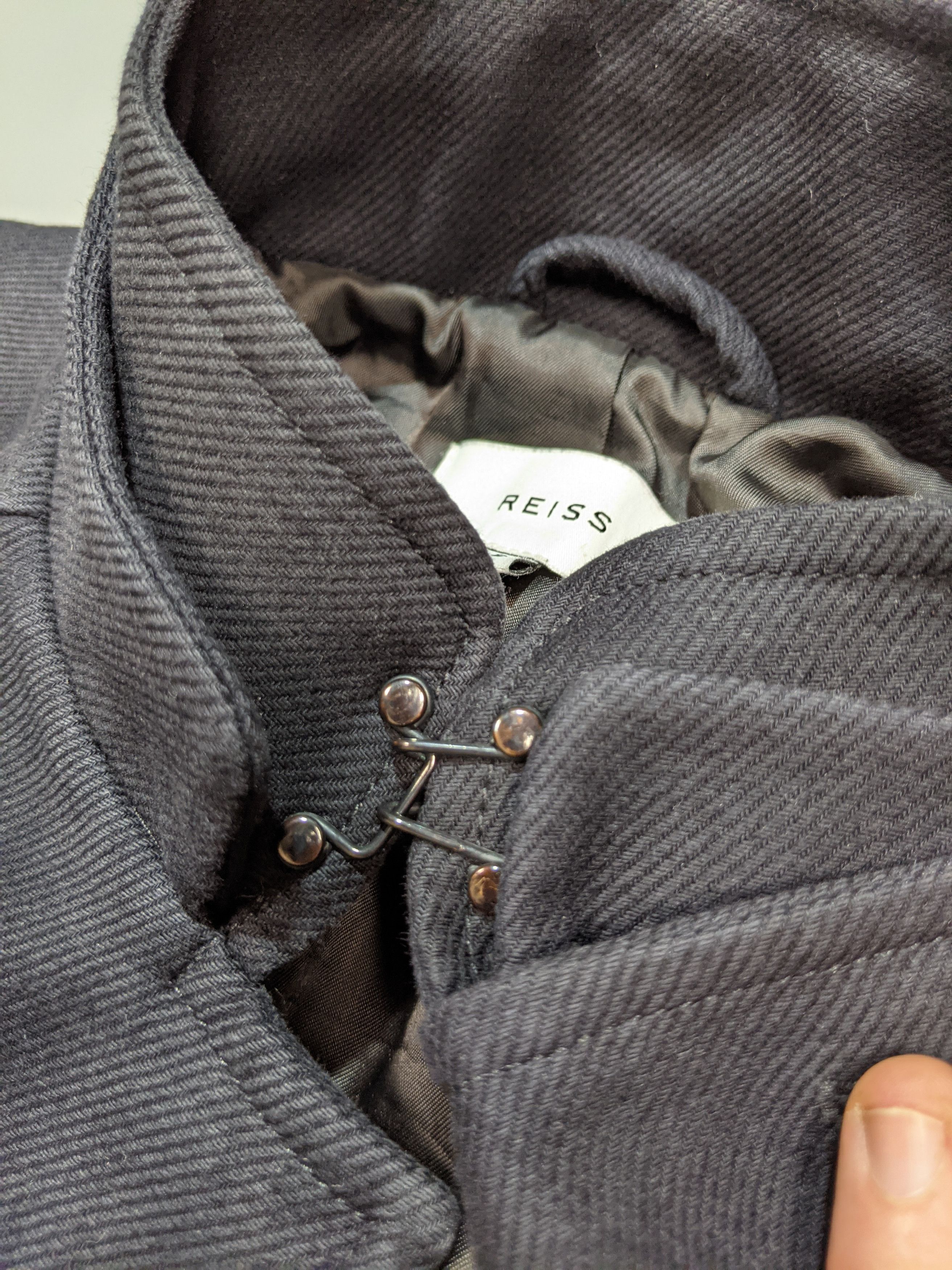 Japanese Brand × Reiss REISS MEN'S OVERCOAT Size S Dark-Blue Trench Coat Size US S / EU 44-46 / 1 - 9 Thumbnail
