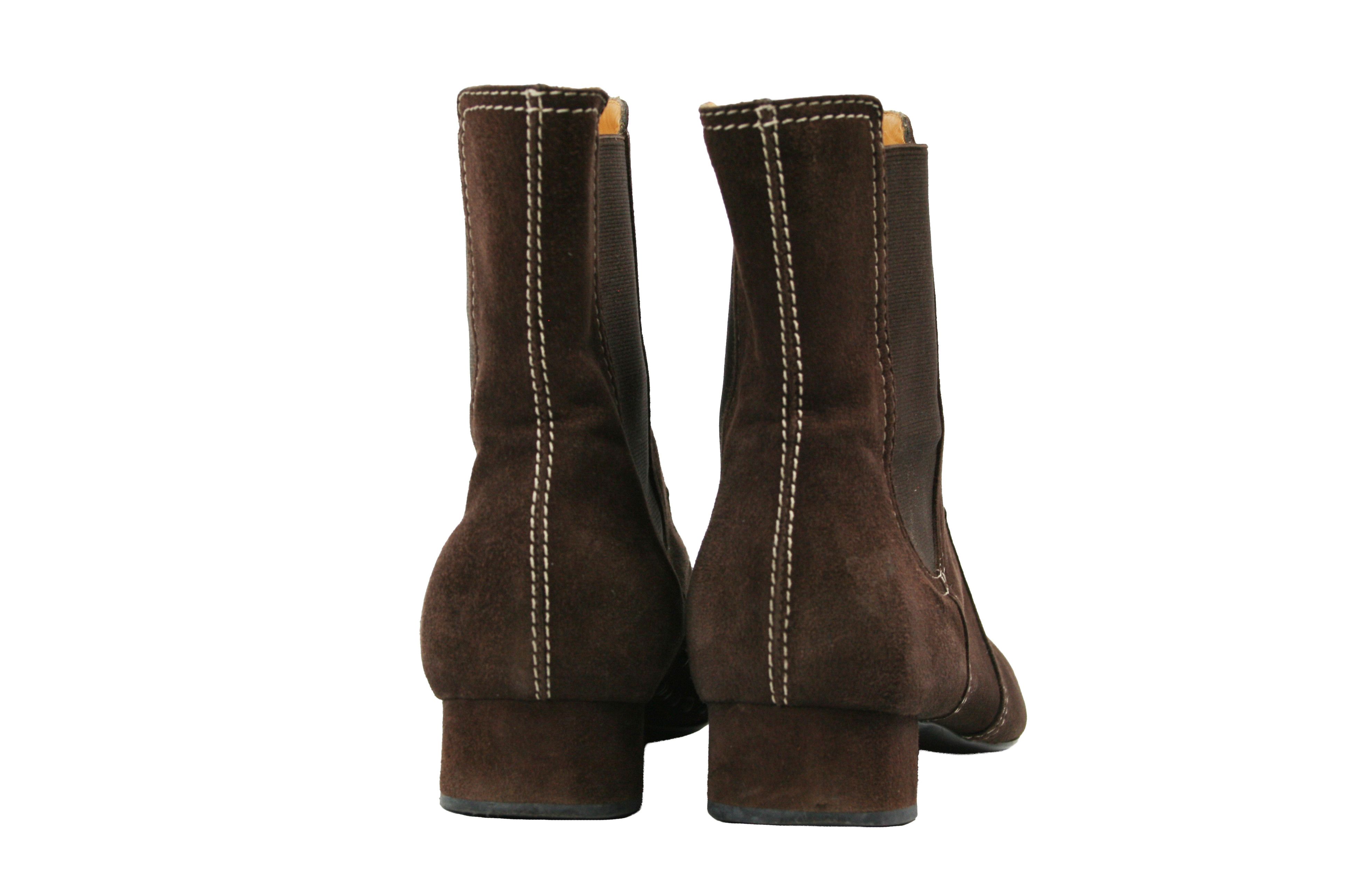 Tod's Chelsea Biker Heeled Ankle Boots Y2K Size US 9.5 / IT 39.5 - 10 Thumbnail