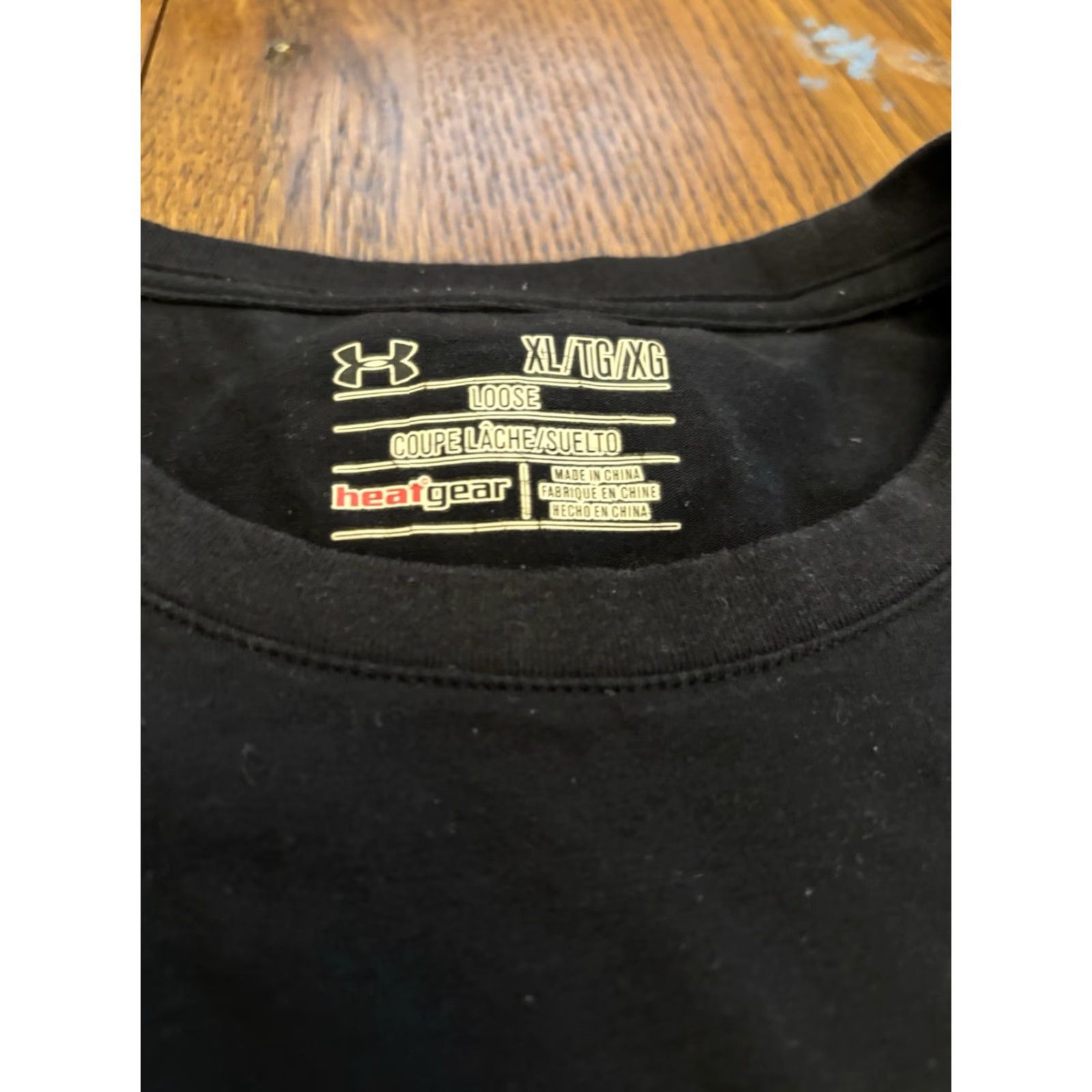 Under Armour Under Armour T-Shirt Mens XL HeatGear Loose Fit Activewear Crew Neck Short Sleeve Black Logo Graphic Print Size US XL / EU 56 / 4 - 2 Thumbnail