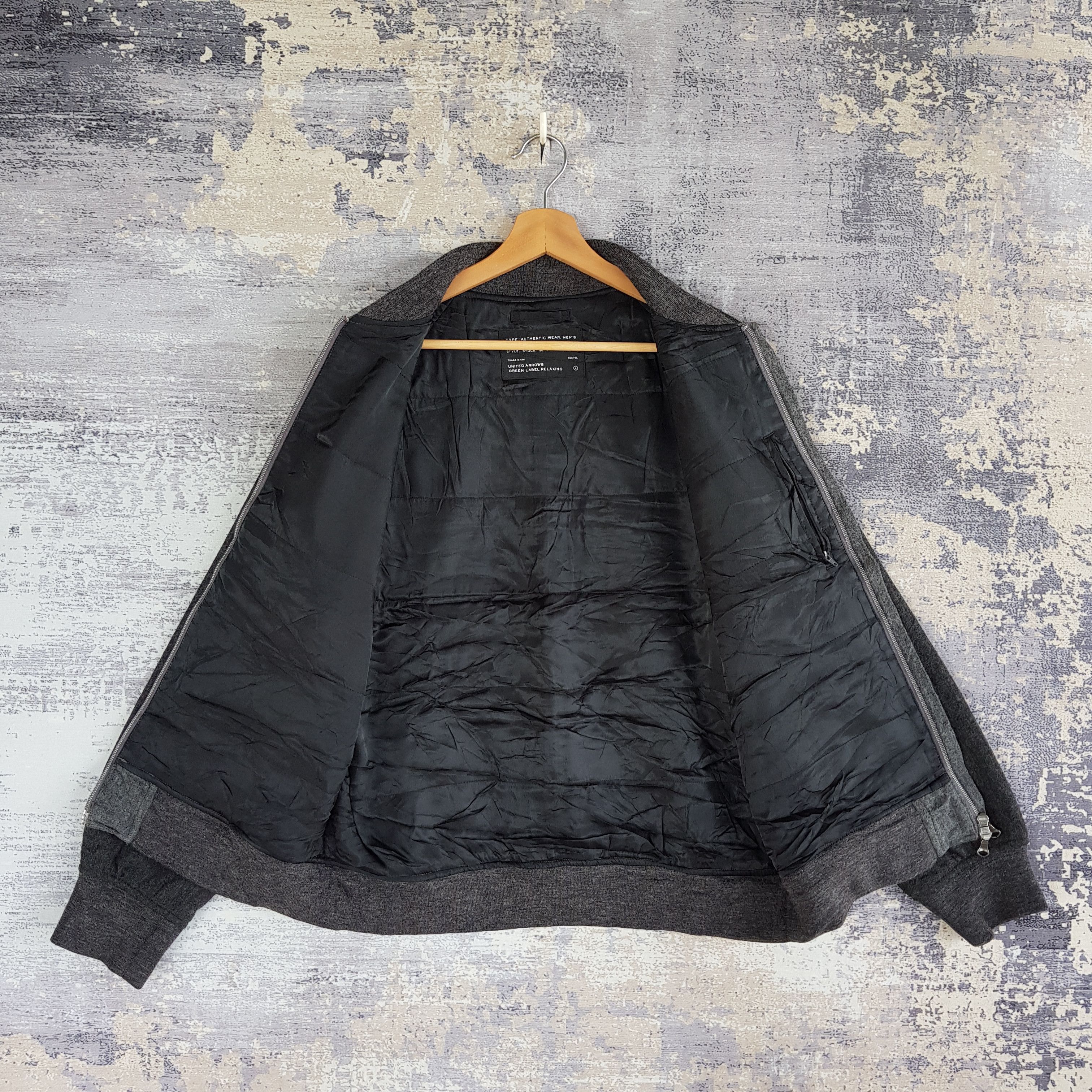 Vintage Vintage 90s United Arrow Zipper Wool Jackets Bomber Jacket Size US M / EU 48-50 / 2 - 4 Thumbnail