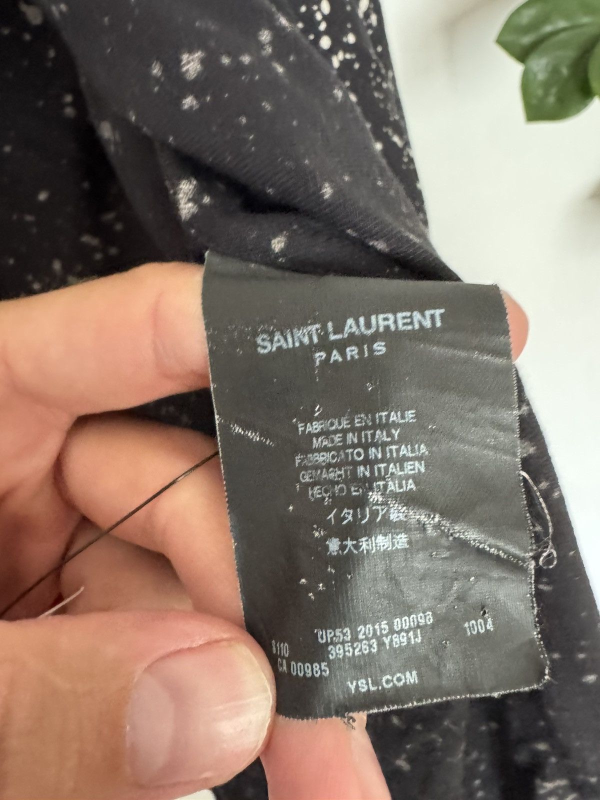 Saint Laurent Paris Viscose Paint Splatter Shirt Size US L / EU 52-54 / 3 - 6 Thumbnail
