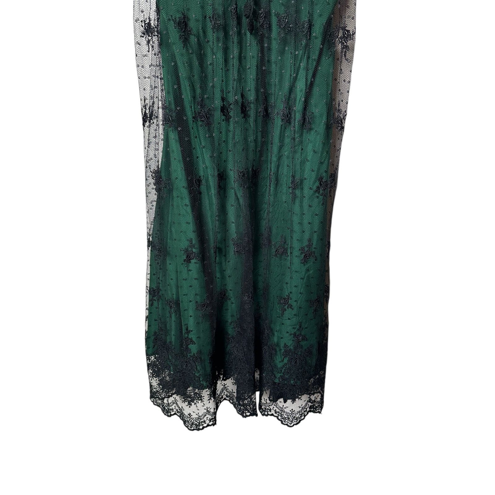 Other Miguelina Green Floral Sexy Sheer Lingerie Lace Slip Dress Size M / US 6-8 / IT 42-44 - 4 Thumbnail