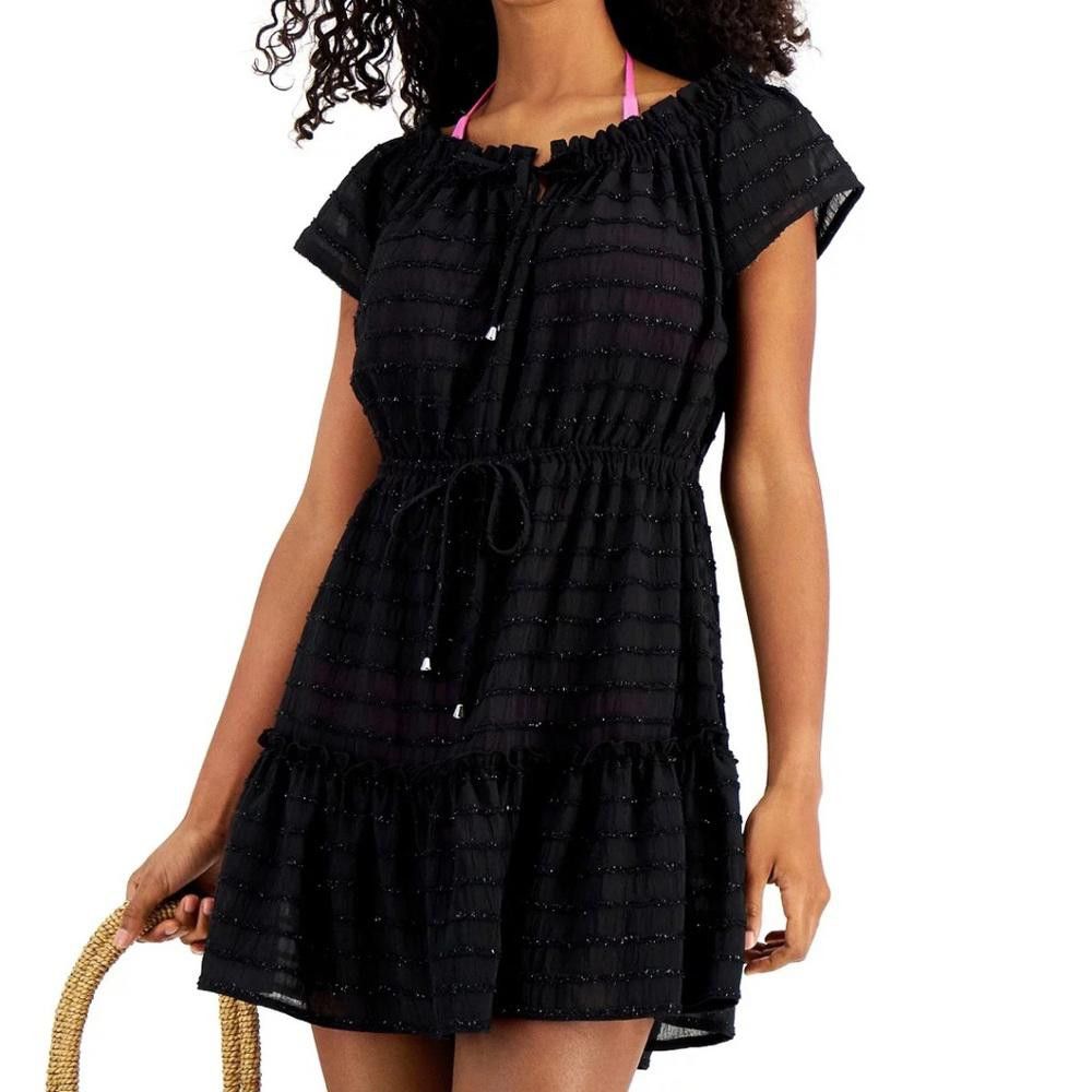 Other Miken l NWT Black Ruffled Dress Small Size S / US 4 / IT 40 - 1 Thumbnail