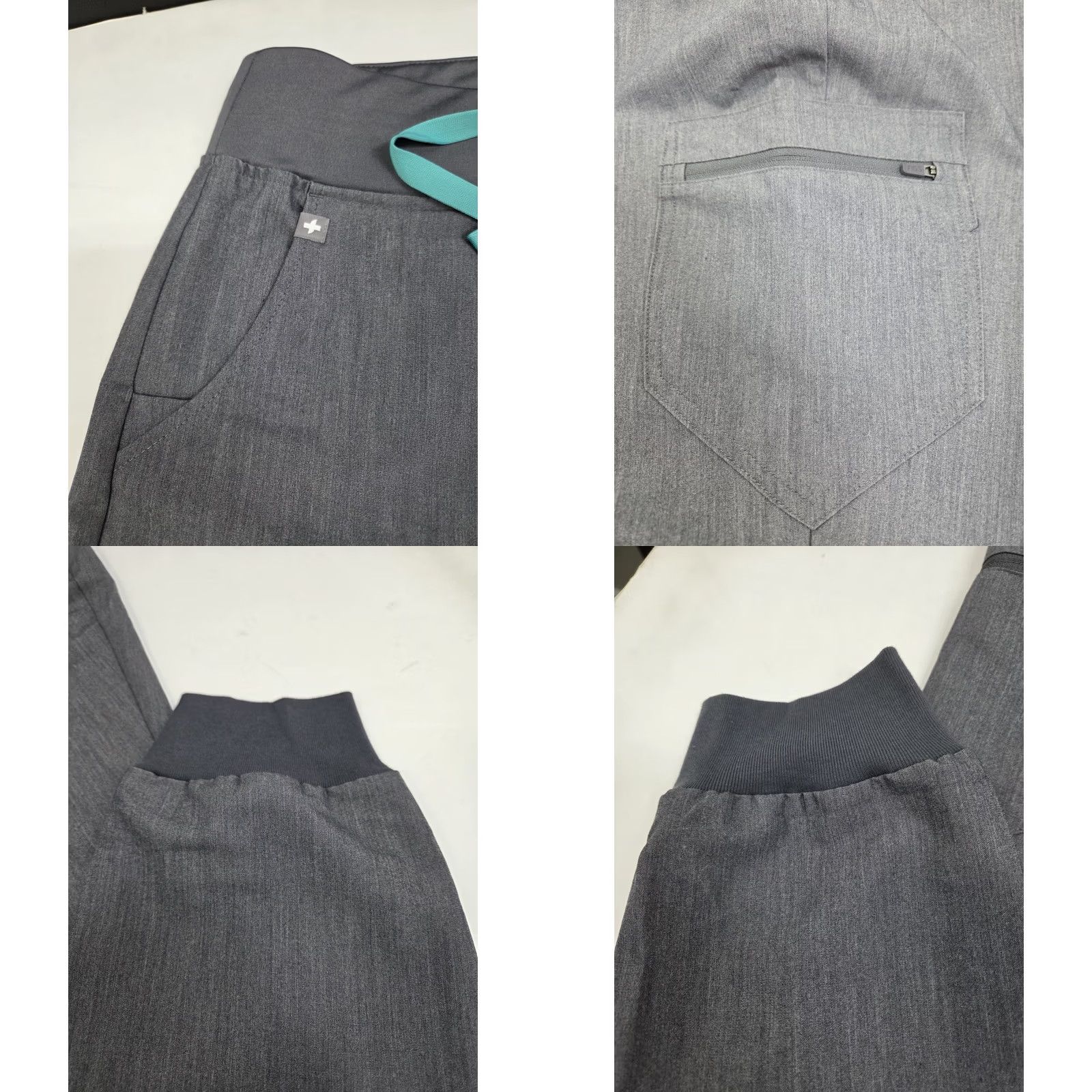 Vintage FIGS Womens High Waisted Zamora Gray Scrub Pants L/T Size Large/Tall Size 36" / US 14 / IT 50 - 8 Thumbnail