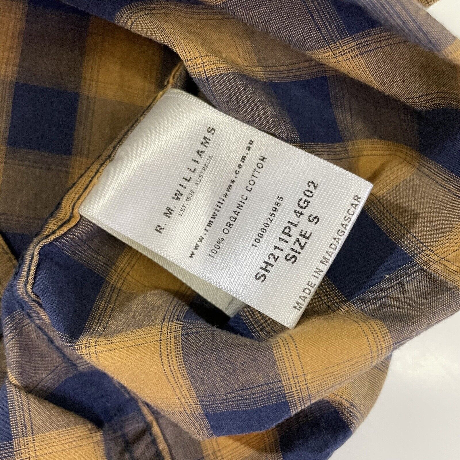 R.M. Williams RM Williams Men’s Small Checkered S/S Shirt Blue EUC Size US S / EU 44-46 / 1 - 6 Thumbnail