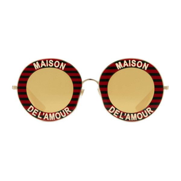 Gucci GUCCI ROUND OVERSIZED MAISON DEL'AMOUR SUNGLASSES Size ONE SIZE - 4 Thumbnail