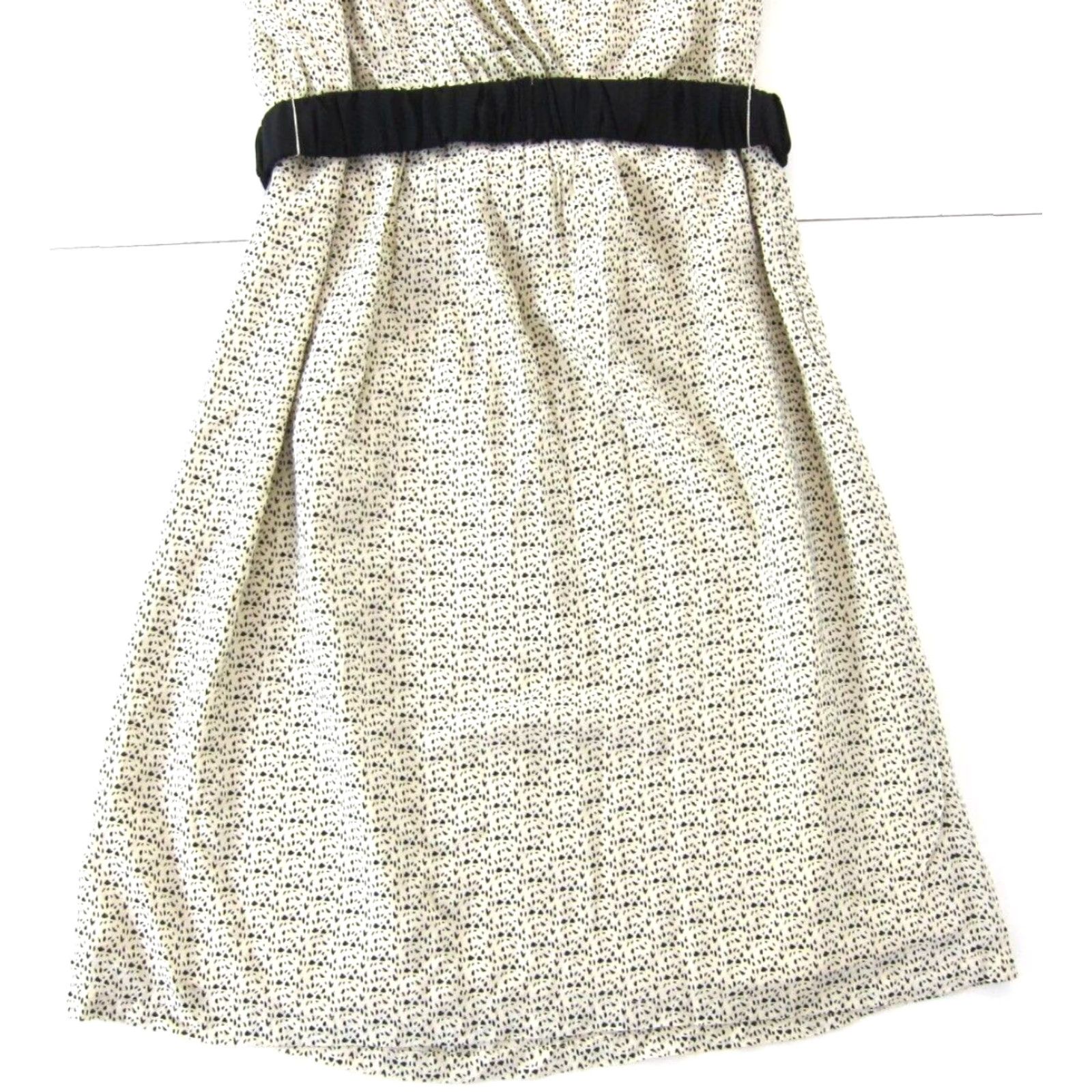 Vintage MM Couture 100% Rayon Ivory Black Polka Dot One Shoulder Sheath Dress Medium Size M / US 6-8 / IT 42-44 - 6 Thumbnail