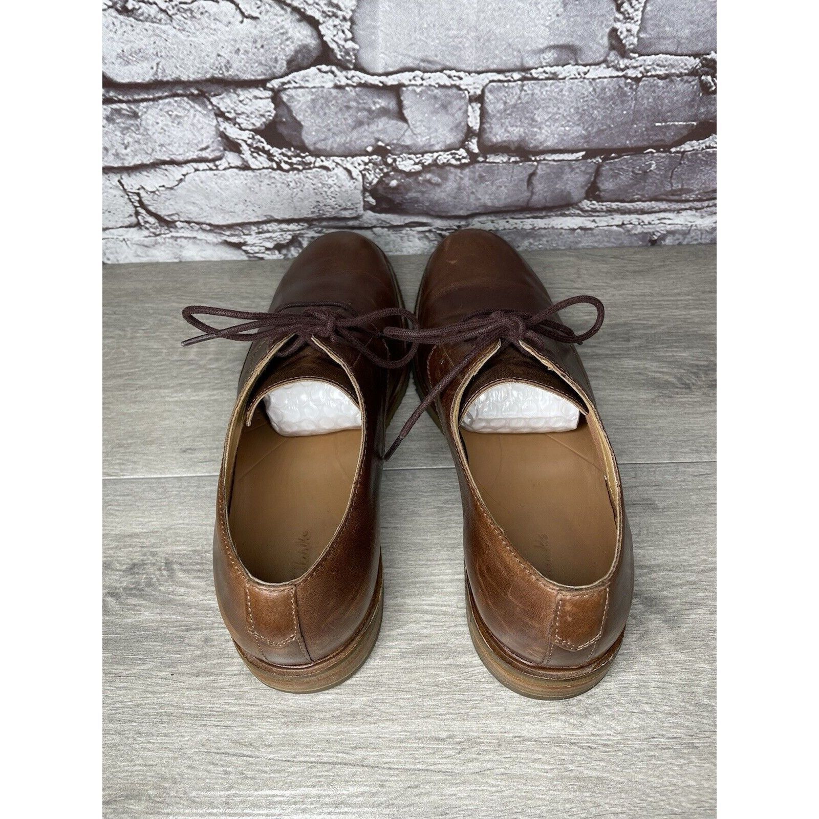 Clarks Clarks Brown Leather Oxfords Lace Up Gum Soles Shoes Men Sz Size US 9.5 / EU 42-43 - 5 Thumbnail