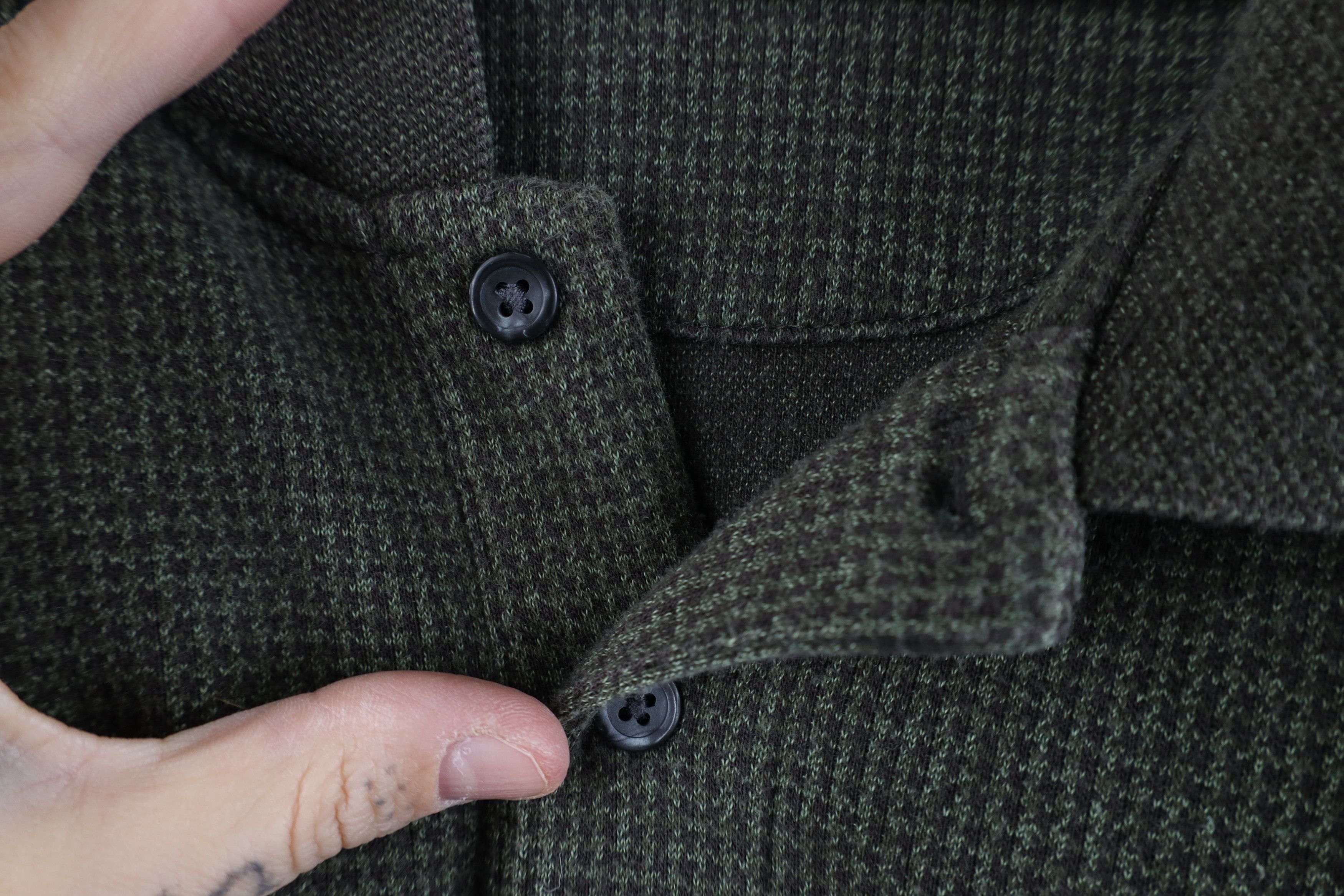 Vintage Vintage 90s Streetwear Houndstooth Long Sleeve Rugby Polo Size US XL / EU 56 / 4 - 4 Thumbnail