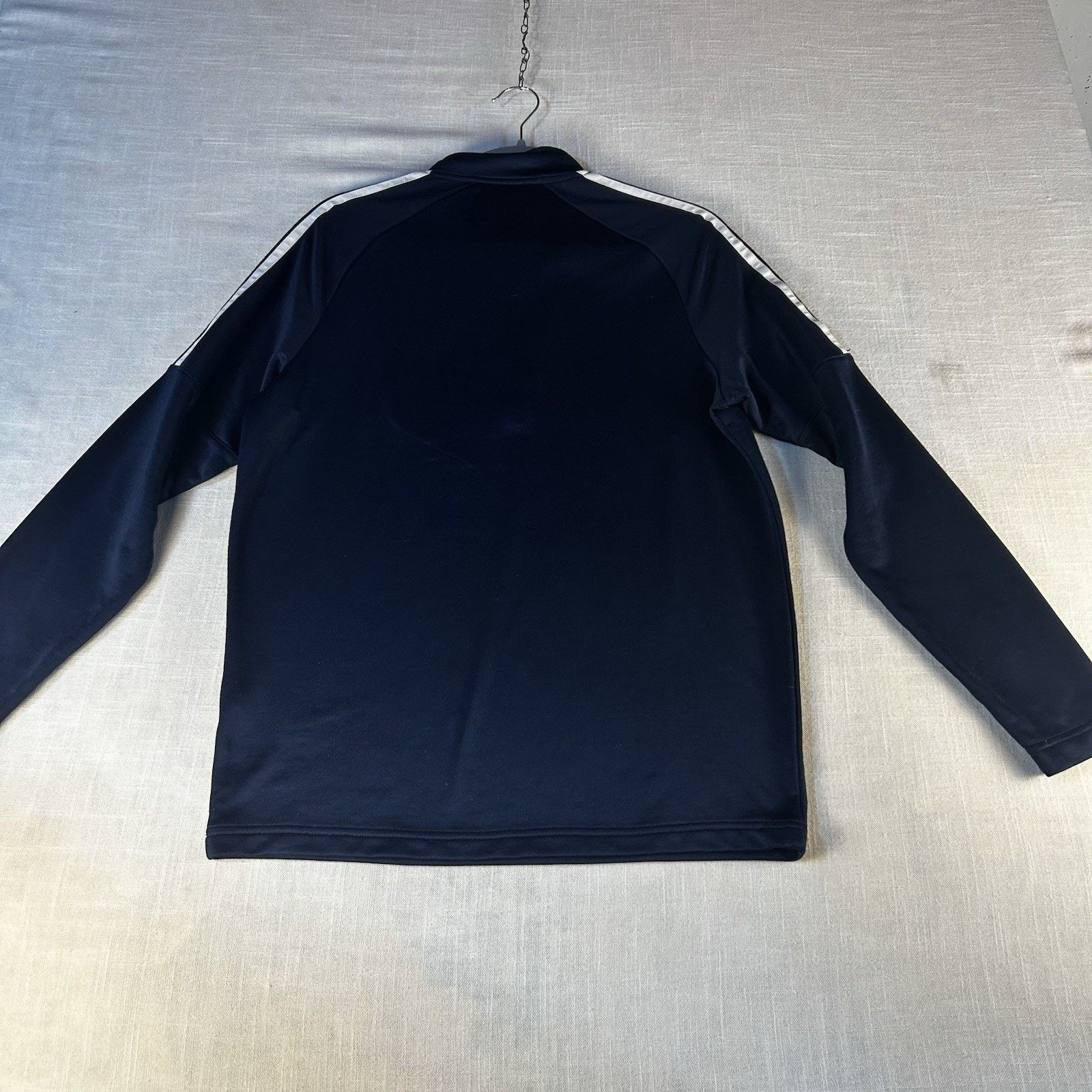 Adidas Adidas Mens 3-Stripes Golf Quarter Zip Pullover Blue Sz S Size US S / EU 44-46 / 1 - 9 Thumbnail