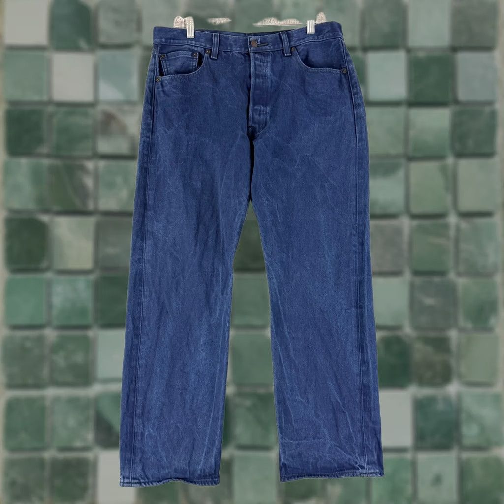 Levi's VINTAGE Levis 501 Original Fit Jeans Mens 36x30 Blue Straight Leg Button Fly Denim Size US 36 / EU 52 - 1 Thumbnail