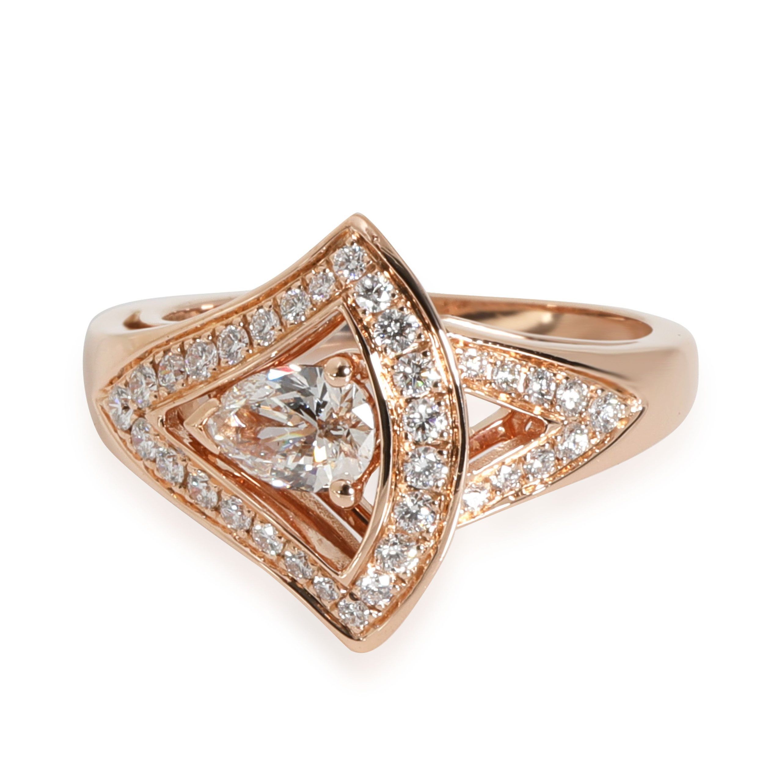 image of Bvlgari Diva's Dream Diamond Ring In 18K Rose Gold 0.67 Ctw, Women's