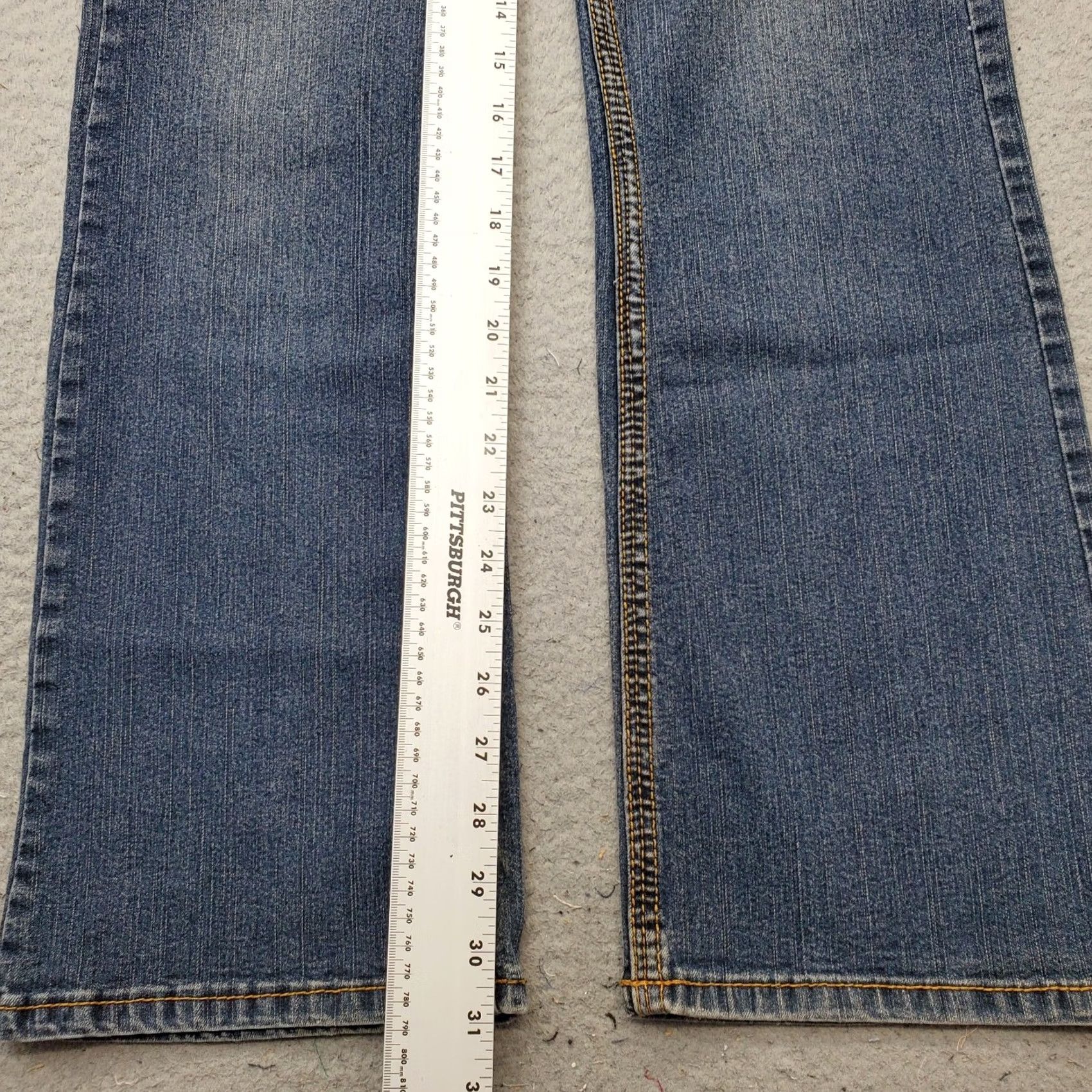 Denime parAna Jeans Womens Bootcut M Blue Denim Low Rise Contrast Stitch Vintage Y2K Size 32" / US 10 / IT 46 - 4 Thumbnail