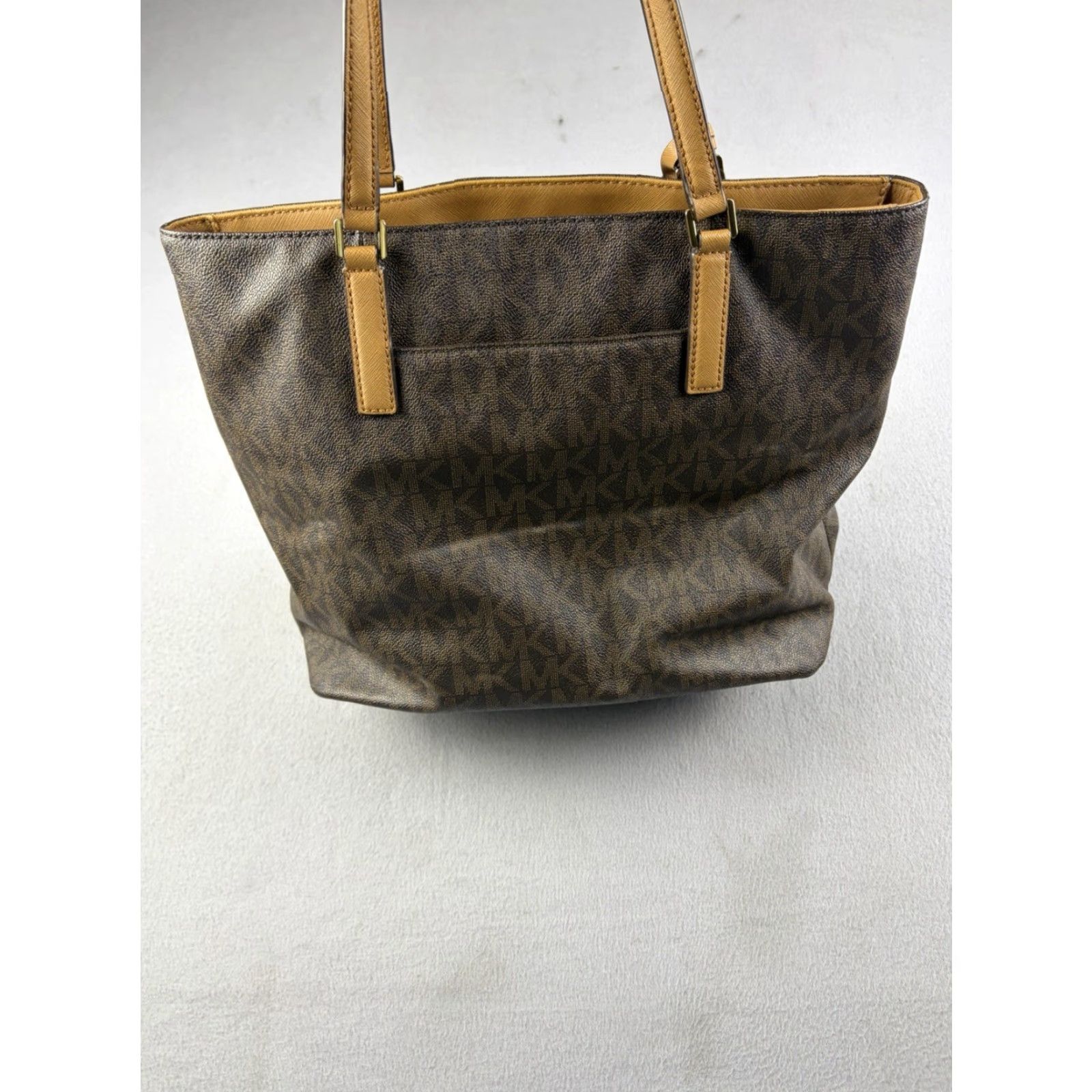 Michael Kors Michael Kors Tote Bag Brown Monogram Coated Canvas Logo Signature Large Size L / US 10 / IT 46 - 3 Thumbnail