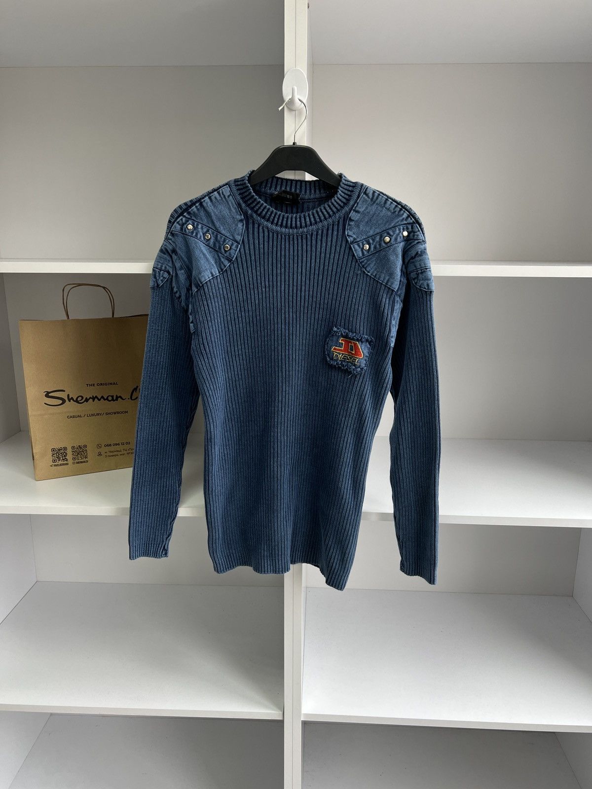 Diesel × Vintage Vintage Diesel Archival Y2K Japanese Style Sweater Size US L / EU 52-54 / 3 - 2 Thumbnail
