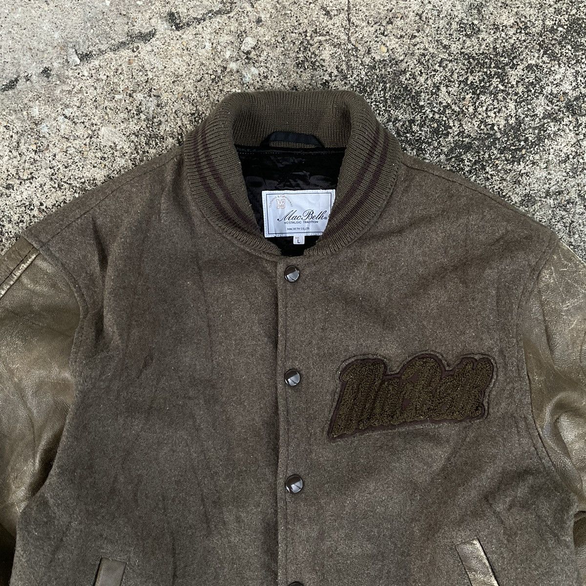 Japanese Brand × Macbeth 🔥MACBETH NOSTALGIC EMBROIDERY VARSITY JACKET Size US S / EU 44-46 / 1 - 4 Thumbnail