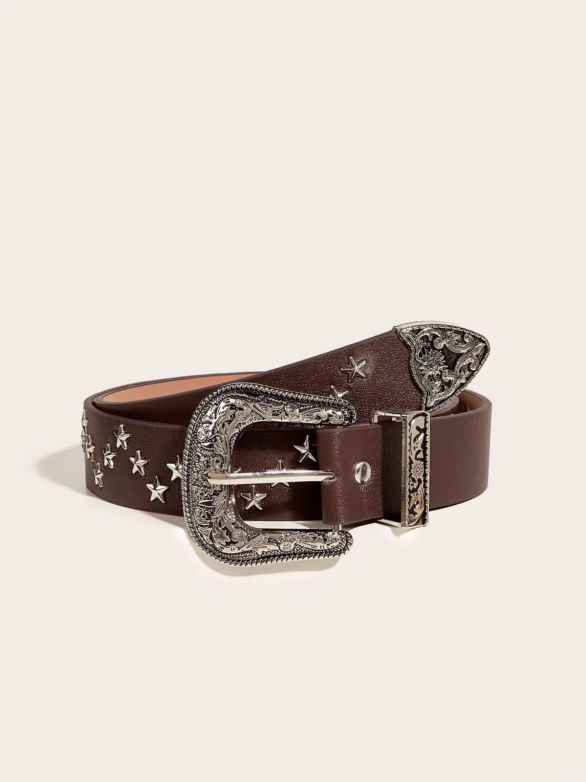 Other Brown american western cowboy boho star studded belt Size ONE SIZE - 1 Thumbnail