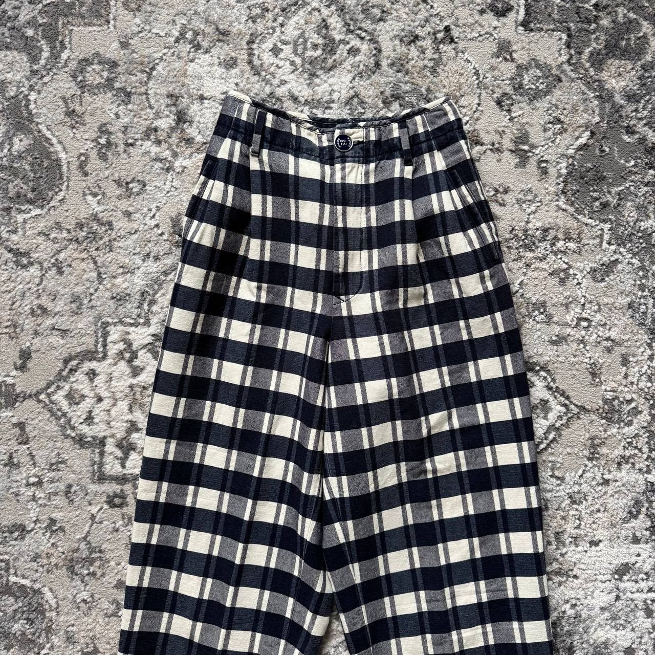 Jacob Cohen Jacob Cohen Rare Wide Plain Checkered Pants Size 26" / US 2 / IT 38 - 5 Thumbnail