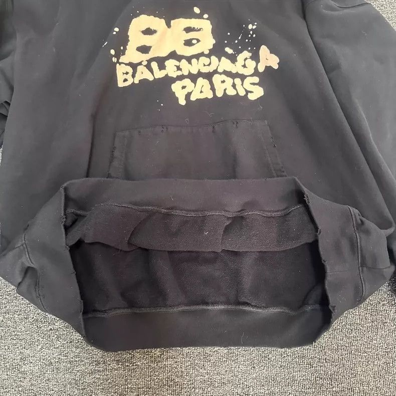 Balenciaga Balenciaga Hand-Painted Graffiti Hoodie-2506 Size US S / EU 44-46 / 1 - 5 Thumbnail