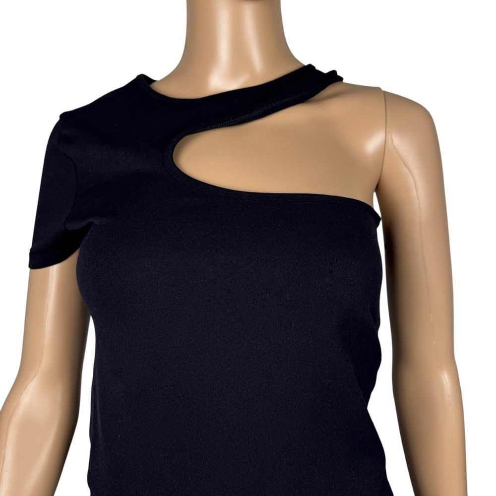 Helmut Lang NWT New $165 Helmut Lang Cutout Seamless Black Top Made in Size L / US 10 / IT 46 - 4 Thumbnail