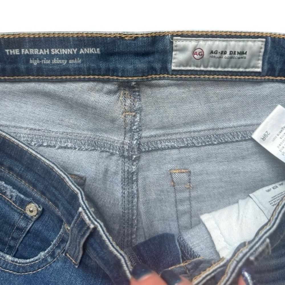 AG Adriano Goldschmied AG Adriano Goldschmied SZ 29R The Farrah Skinny Ankle Jeans Size 29" - 3 Thumbnail