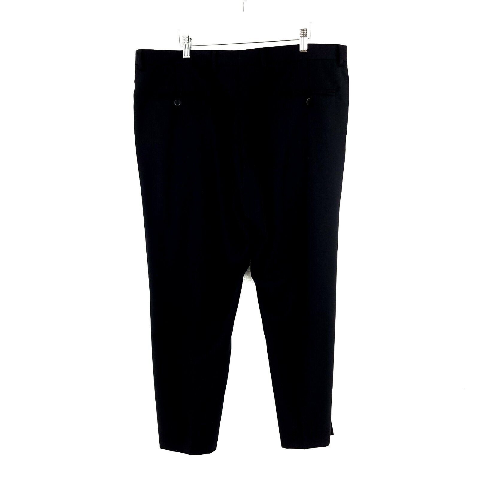 Pronto Uomo Pronto Uomo Platinum Wool Black Mid Rise Flat Front Dress Pa Size 40R - 2 Thumbnail