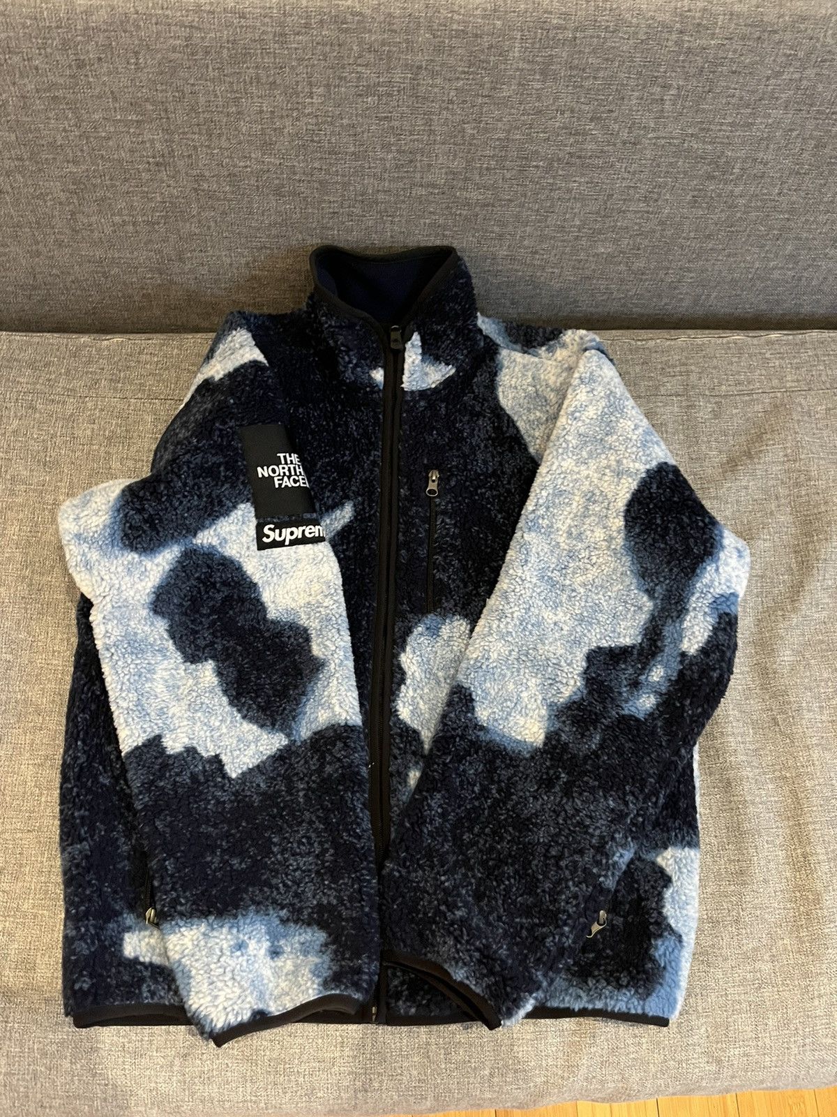 Supreme Supreme x north face bleached fleece jacket size medium | Grailed