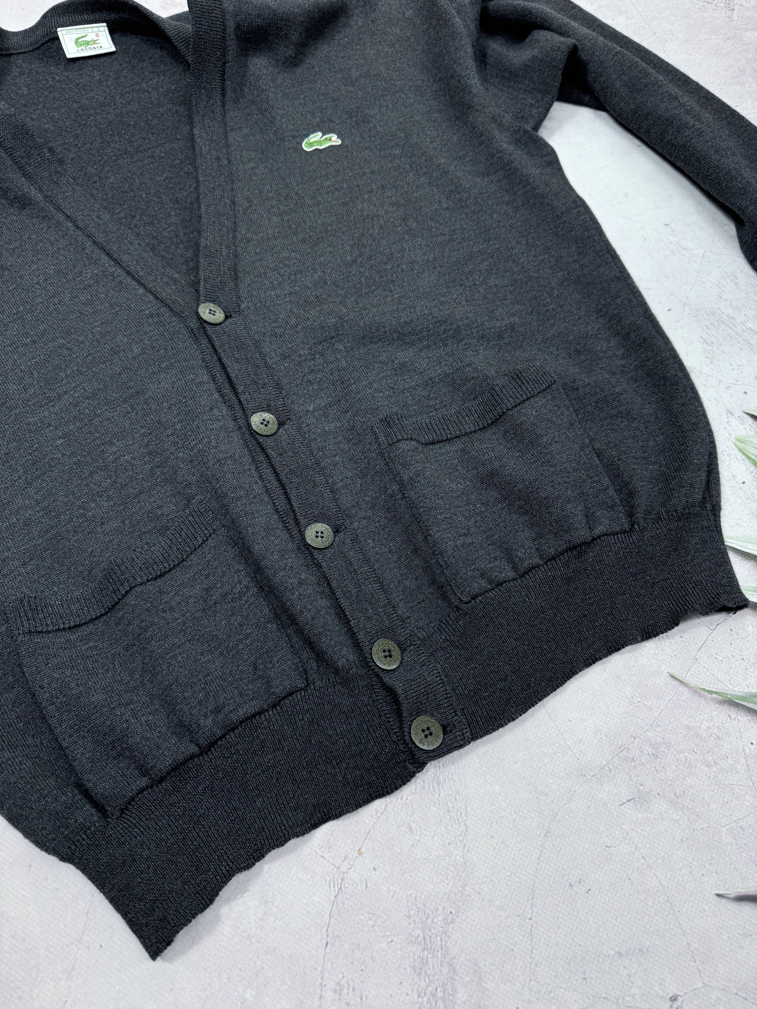 Lacoste × Vintage 80s Chemise Lacoste Knit Cardigan Wool FRANCE Size US L / EU 52-54 / 3 - 11 Thumbnail