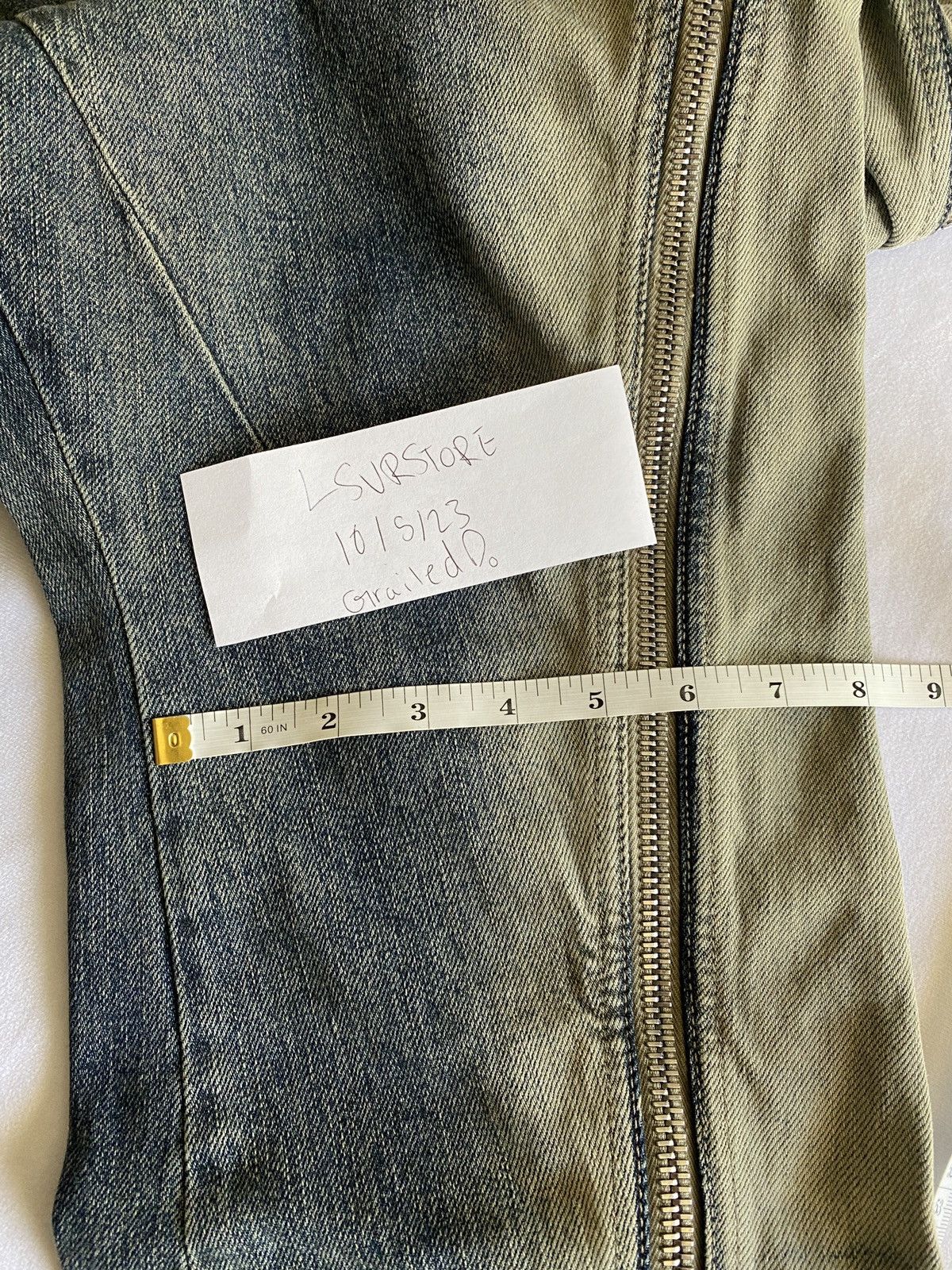 Rick Owens × Rick Owens Drkshdw Rick Owens DRKSHDW Bolan Banana Zip Jean Minearl Pearl 32 Size US 32 / EU 48 - 16 Thumbnail